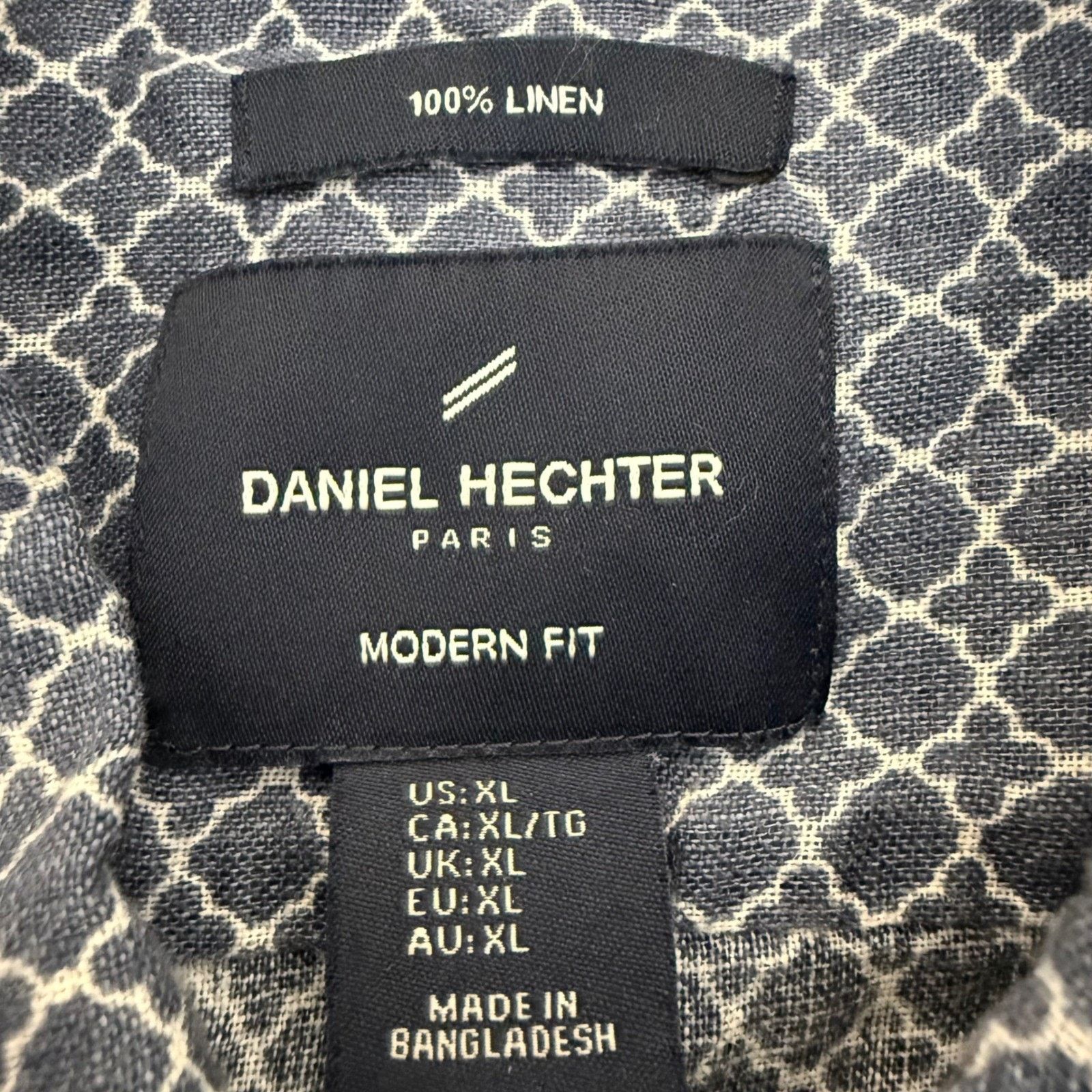 Other Daniel Hechter Paris Linen Shirt Mens XL Geometric Casual Size US XL / EU 56 / 4 - 2 Thumbnail