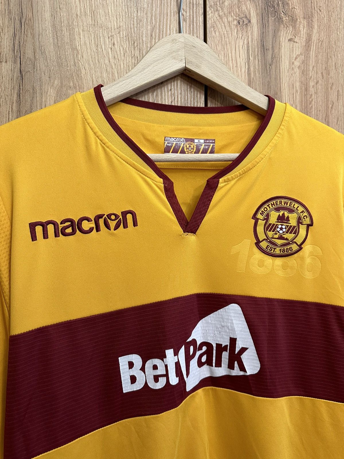 Vintage Motherwell F.C. Macron soccer jersey football kit shirt Size US XL / EU 56 / 4 - 3 Thumbnail