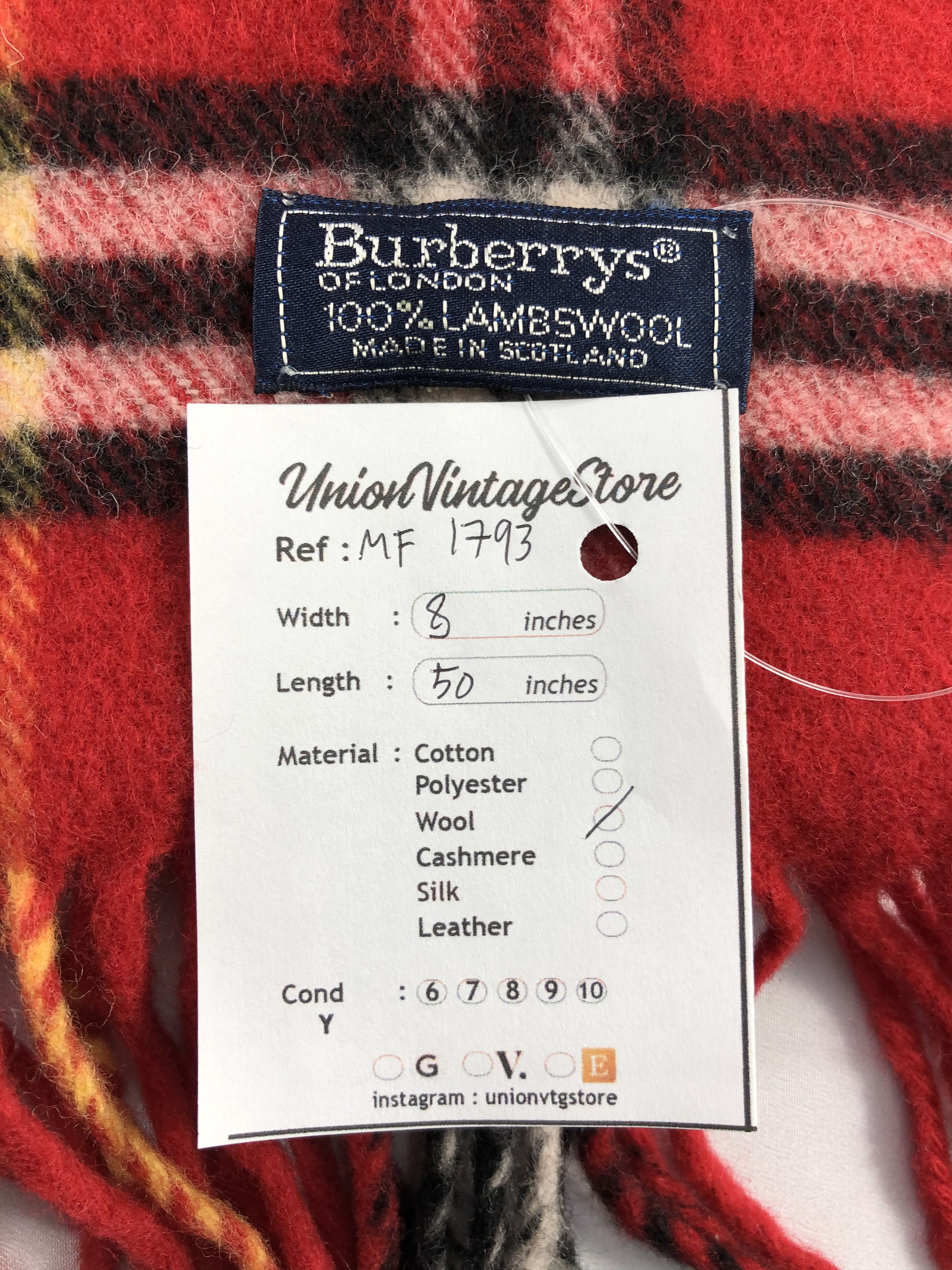 Burberry Vintage Burberry Scarf/Muffler/Neckwear MF1793 Size ONE SIZE - 6 Thumbnail