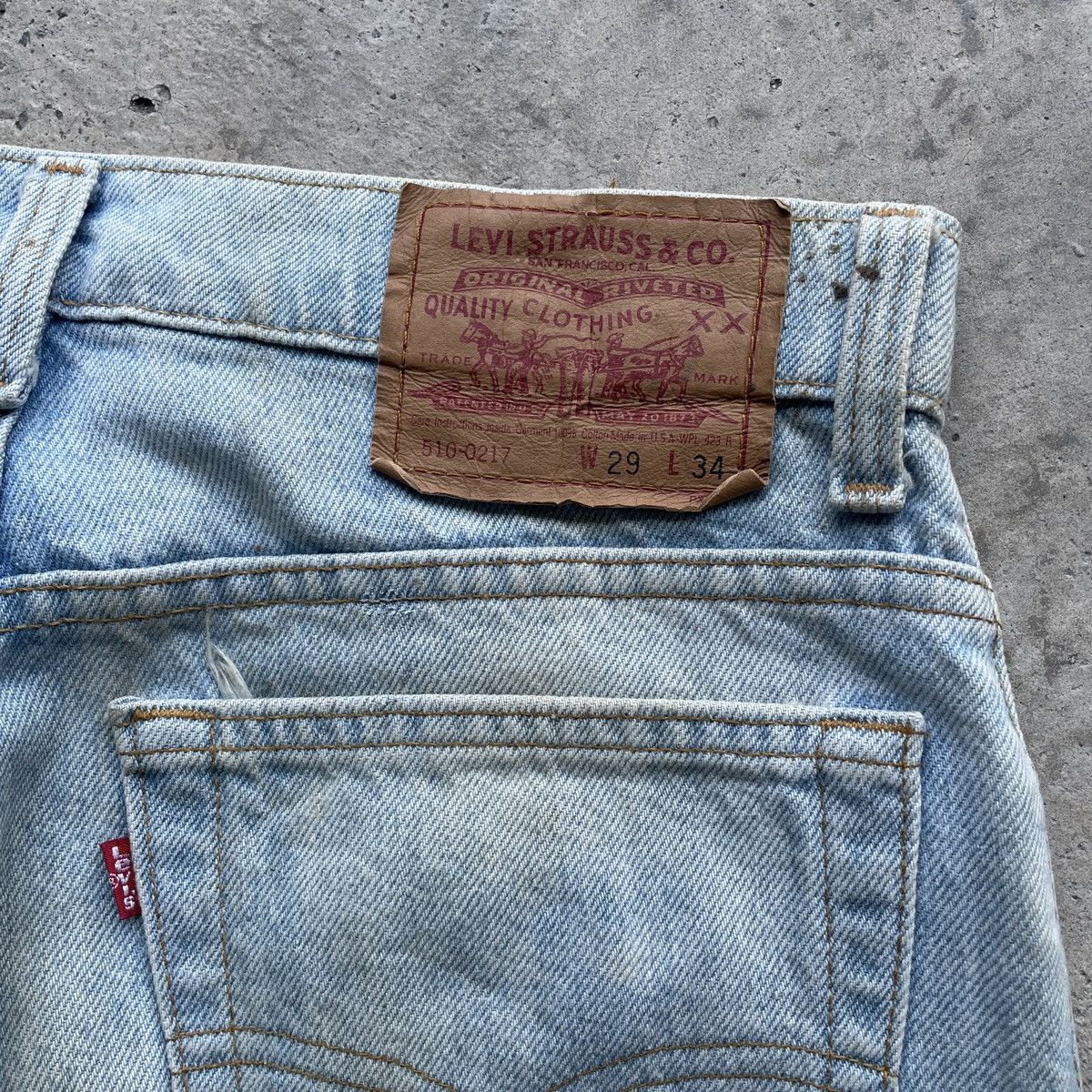 Levi's Vintage Clothing 90s Vintage Levi’s 510 USA LightWash Faded Jeans Pants W29 Size US 29 - 10 Thumbnail