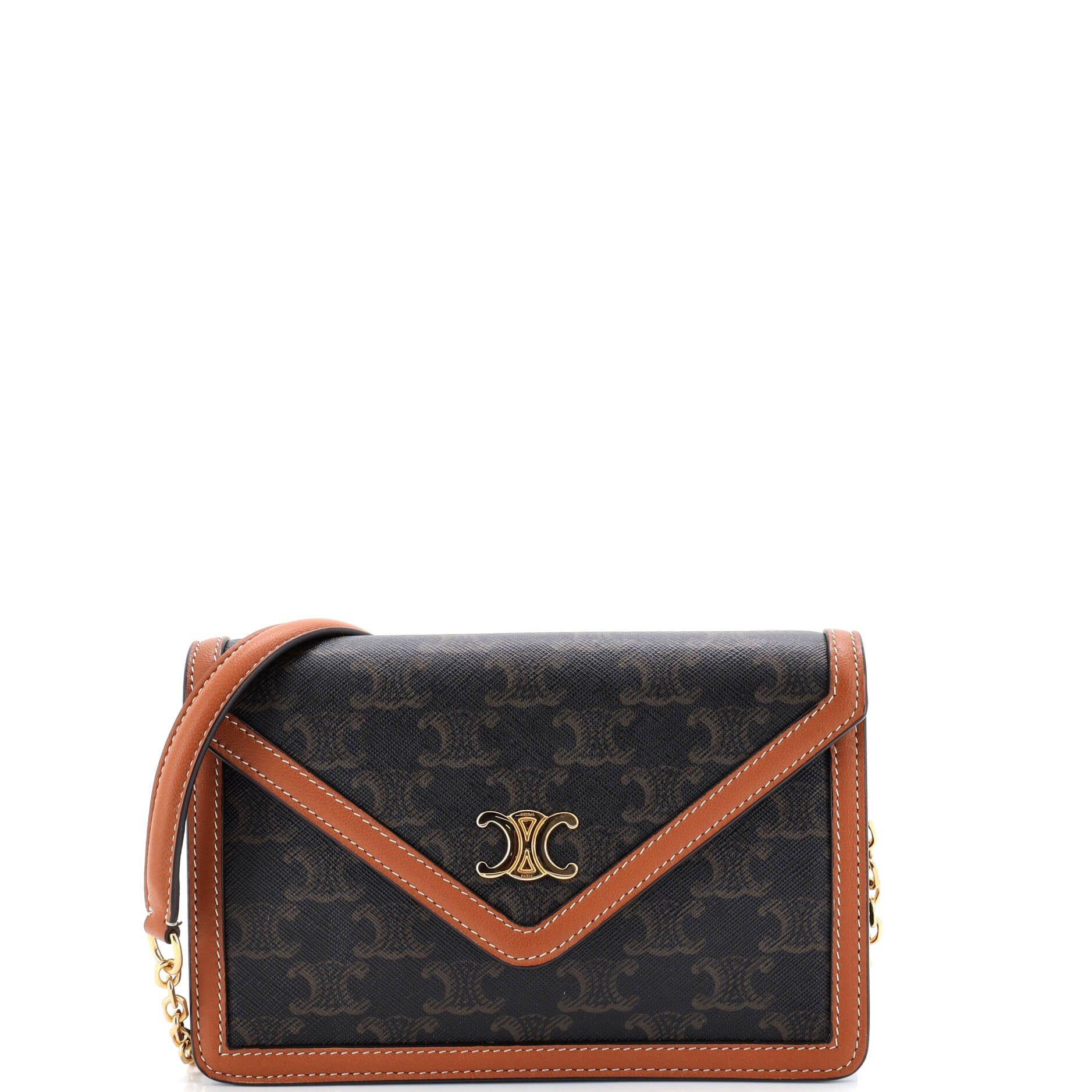 Celine Triomphe Envelope Flap Wallet on Chain Size ONE SIZE - 1 Thumbnail