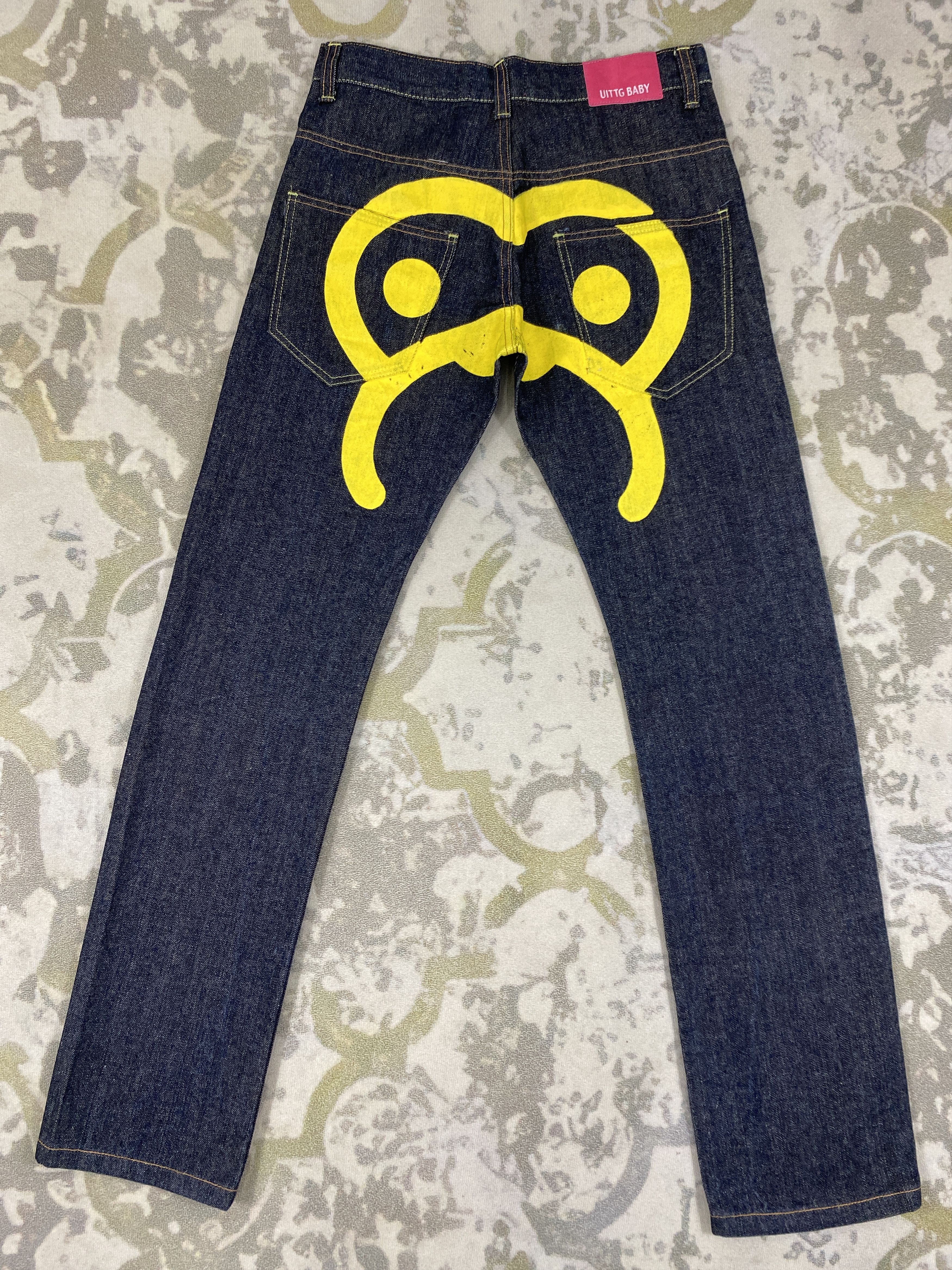 If Six Was Nine Japanese Brand Printed Uittg Baby Denim 30x32 -JN051 Size US 30 / EU 46 - 1 Thumbnail