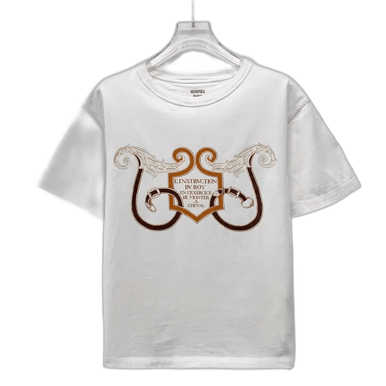 Hermes Hermes White Graphic Short Sleeve T-Shirt | Grailed