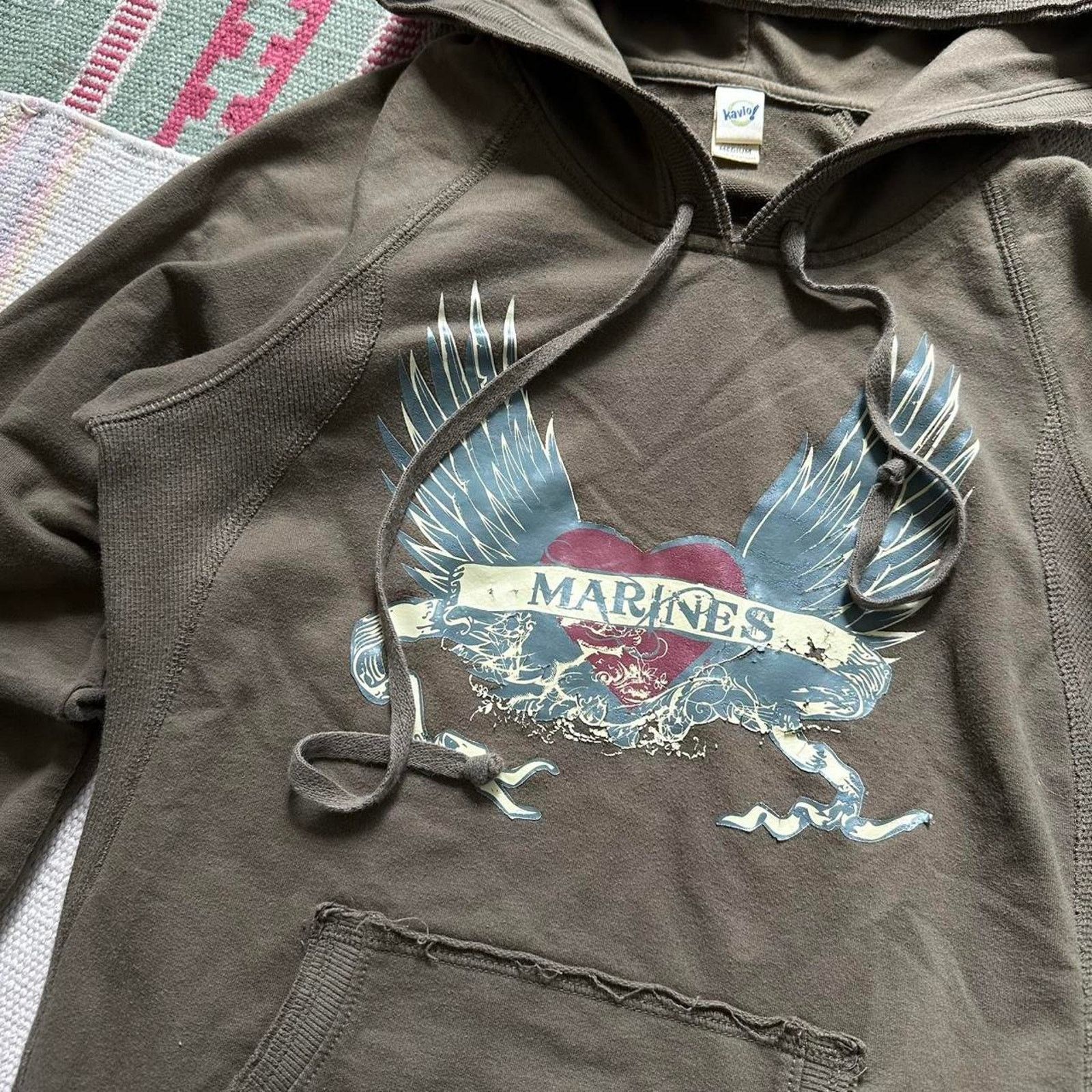 Vintage Vintage Y2K marine army green khaki grunge tattoo sweatshirt Size M / US 6-8 / IT 42-44 - 5 Thumbnail