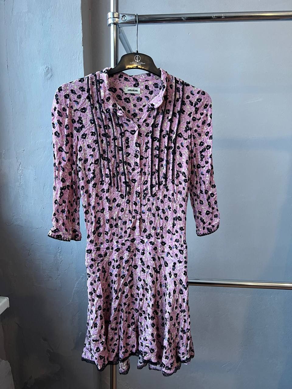 Zadig & Voltaire ZADIG&VOLTAIRE RASPAIL PRINT PINK FLOWERS ART DRESS SIZE S Size S / US 4 / IT 40 - 3 Thumbnail