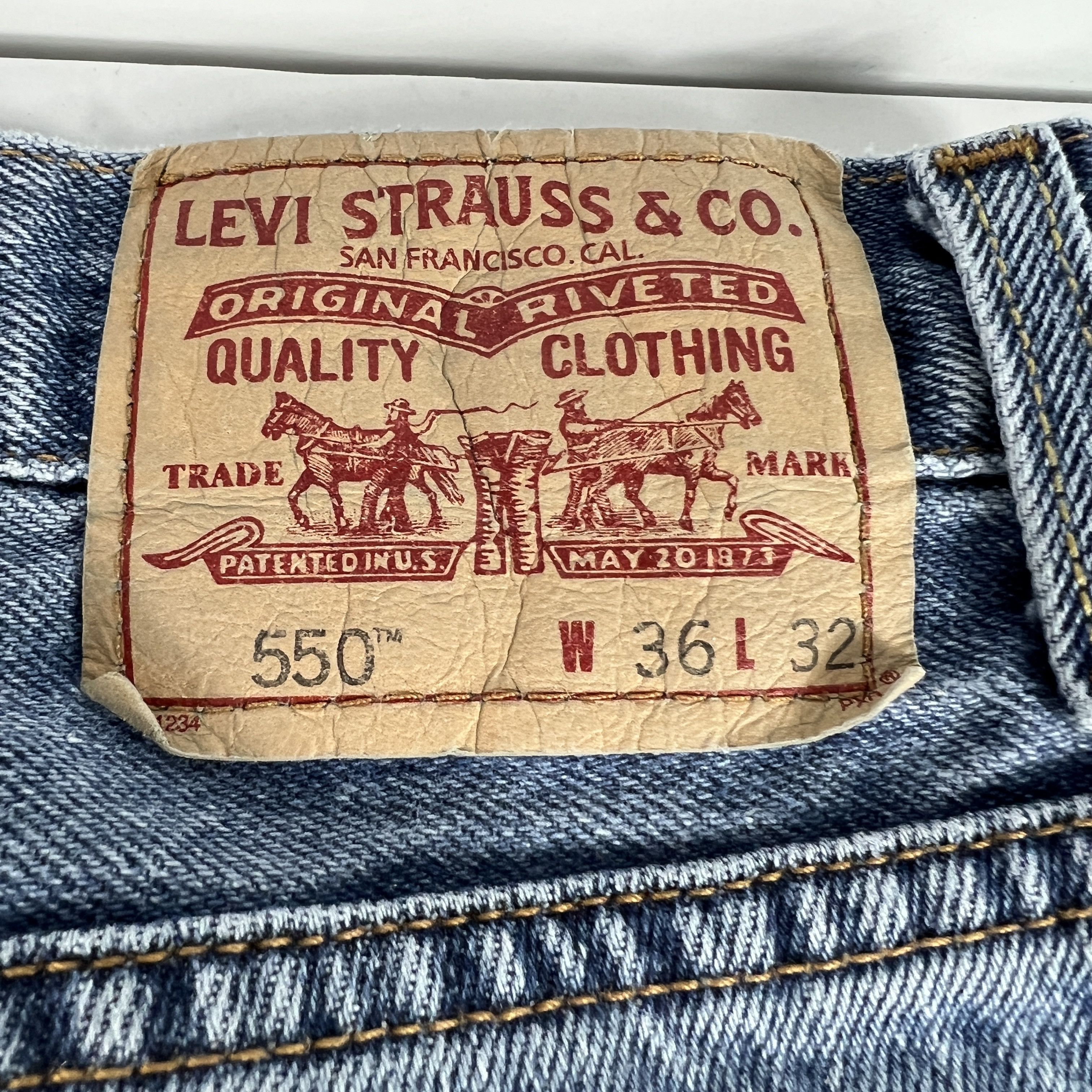 Levi's Y2K Levi's Jean 550 Relaxed Straight Blue Faded Cotton Denim Size US 34 / EU 50 - 14 Thumbnail