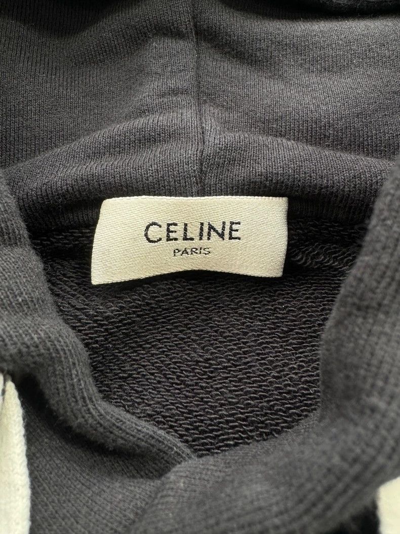 Celine Celine Black Drawstring Logo Hoodie Size US S / EU 44-46 / 1 - 3 Thumbnail