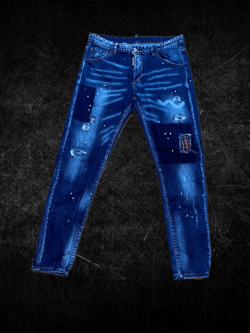Dsquared2 DSQUARED2 Destroyed Crop Denim Slim Skinny Distressed Jeans Size US 34 / EU 50 - 1 Thumbnail