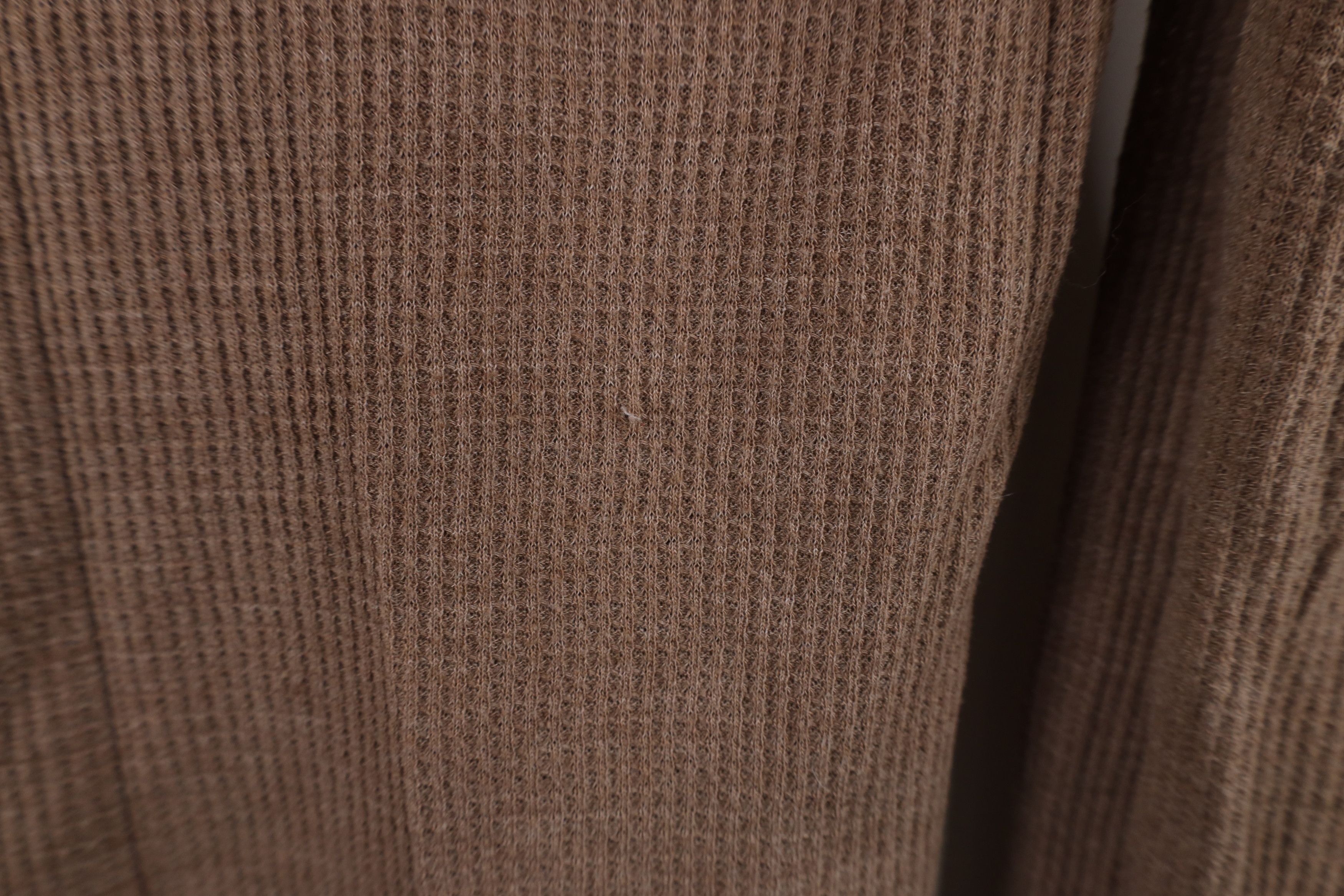 Vintage Vintage 90s Babydoll Thermal Waffle Knit T-Shirt Brown USA Size M / US 6-8 / IT 42-44 - 4 Thumbnail