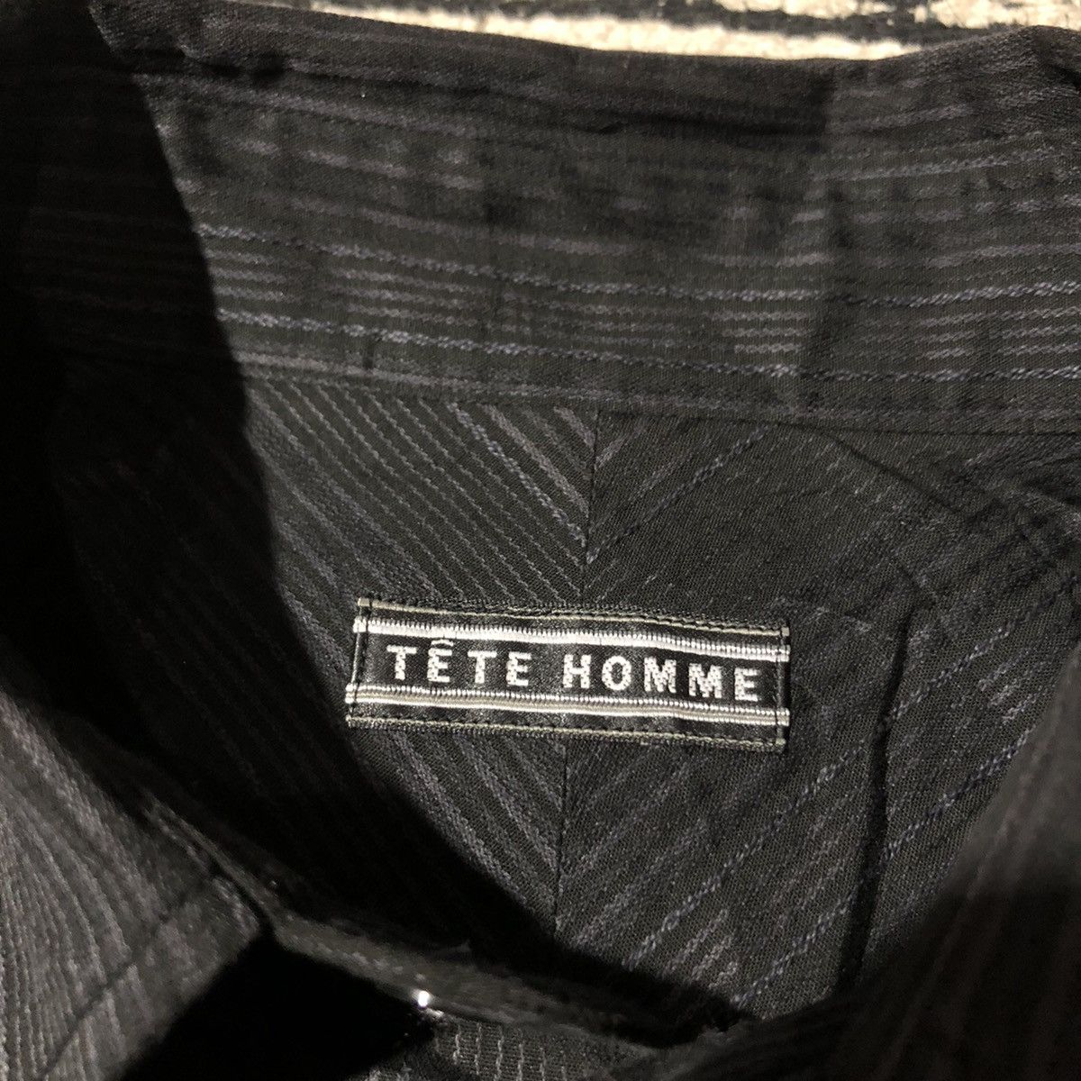 Issey Miyake Tete Homme by Issey Miyake Black Stripe Button Up Shirt Size US L / EU 52-54 / 3 - 2 Thumbnail