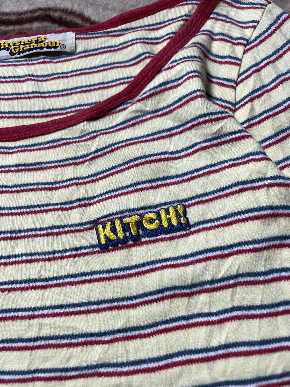 Hysteric Glamour × Japanese Brand × Vintage 🔥Hysteric Glamour Vintage KITCH Stripe Design Long Sleeve Size S / US 4 / IT 40 - 3 Thumbnail