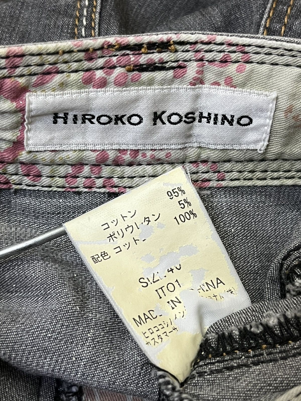 Hiroko Koshino Homme JAPANESE CULTURE “HIROKO KOSHINO” WITH STUDDED FLARED JEANS Size US 29 - 20 Thumbnail