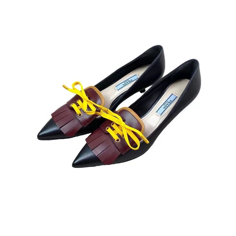 Prada Prada Cowhide tassel strap high heels Size US 5.5 / IT 35.5 - 1 Thumbnail