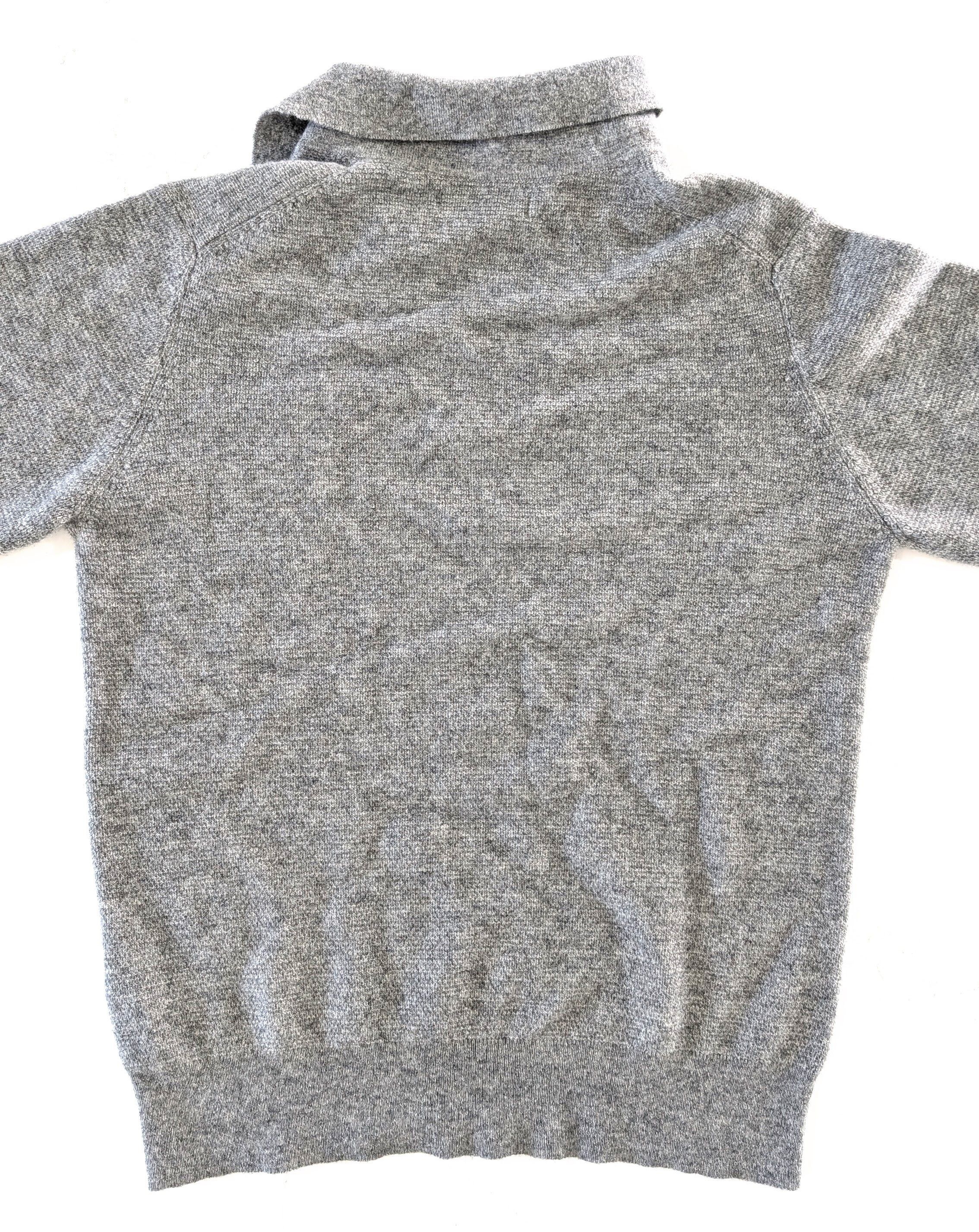 Other Mr AB Wool Tricot Polo Shirt Grey Large Cashmere Blend Size US L / EU 52-54 / 3 - 2 Thumbnail