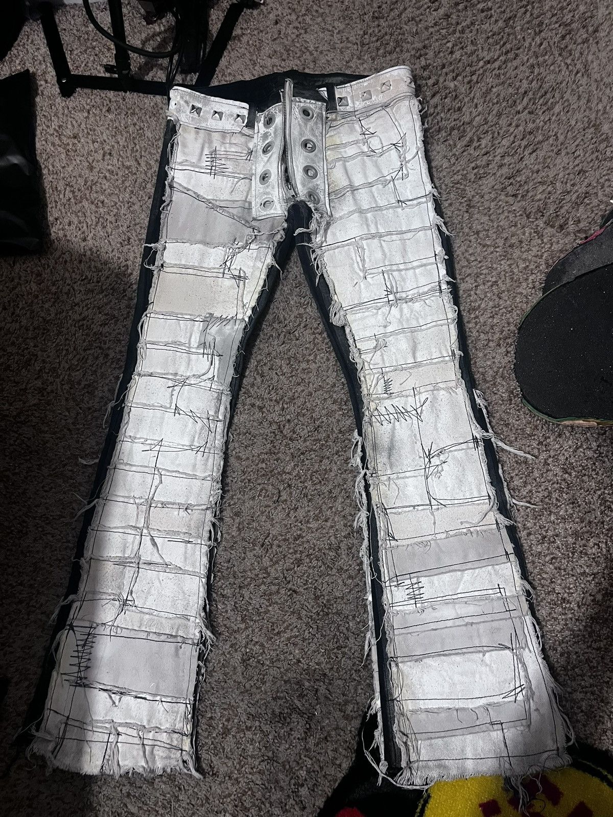 If Six Was Nine Wornstar white flare jeans Size US 32 / EU 48 - 1 Thumbnail