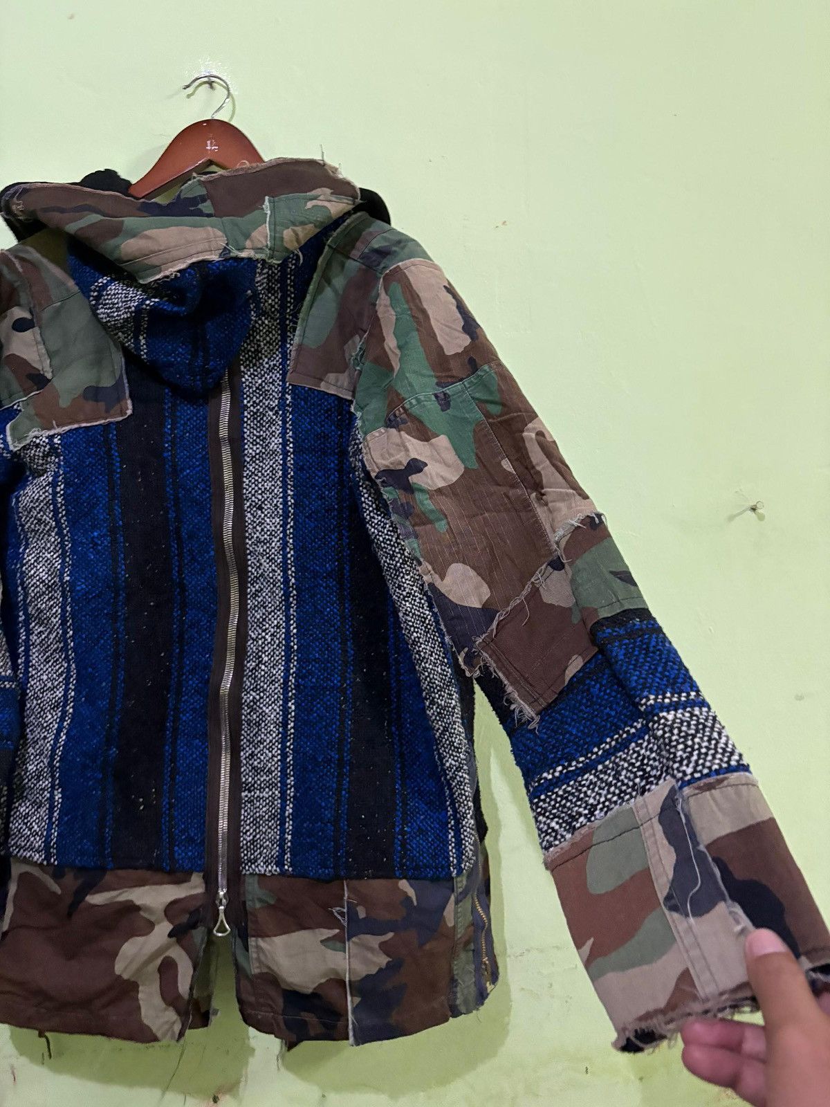 Vintage VTG 90's rebuild Military Cardigan jacket Design Boro Stlye Size US L / EU 52-54 / 3 - 8 Thumbnail