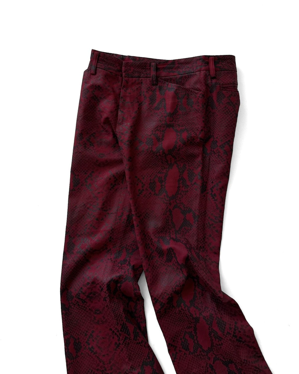 5351 POUR LES HOMMES VINTAGE 5351 POUR LES HOMMES SNAKESKIN LEATHER FLARED PANTS Size US 29 - 2 Thumbnail