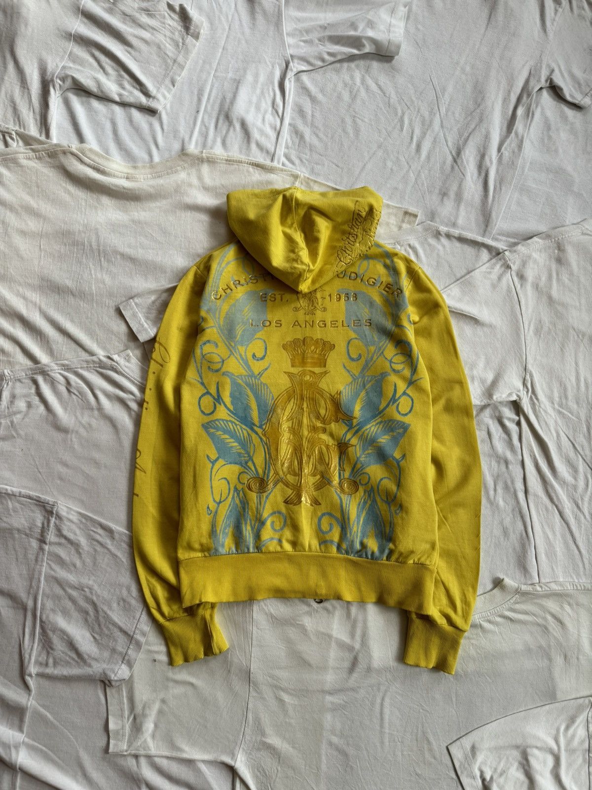 Christian Audigier × Ed Hardy × Vintage Vintage Y2K Ed Hardy by Christian Audigier Women’s Hoodie Size L / US 10 / IT 46 - 5 Thumbnail