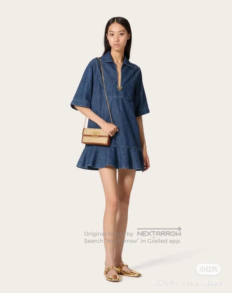 Valentino Valentino Denim dress Size S / US 4 / IT 40 - 7 Thumbnail