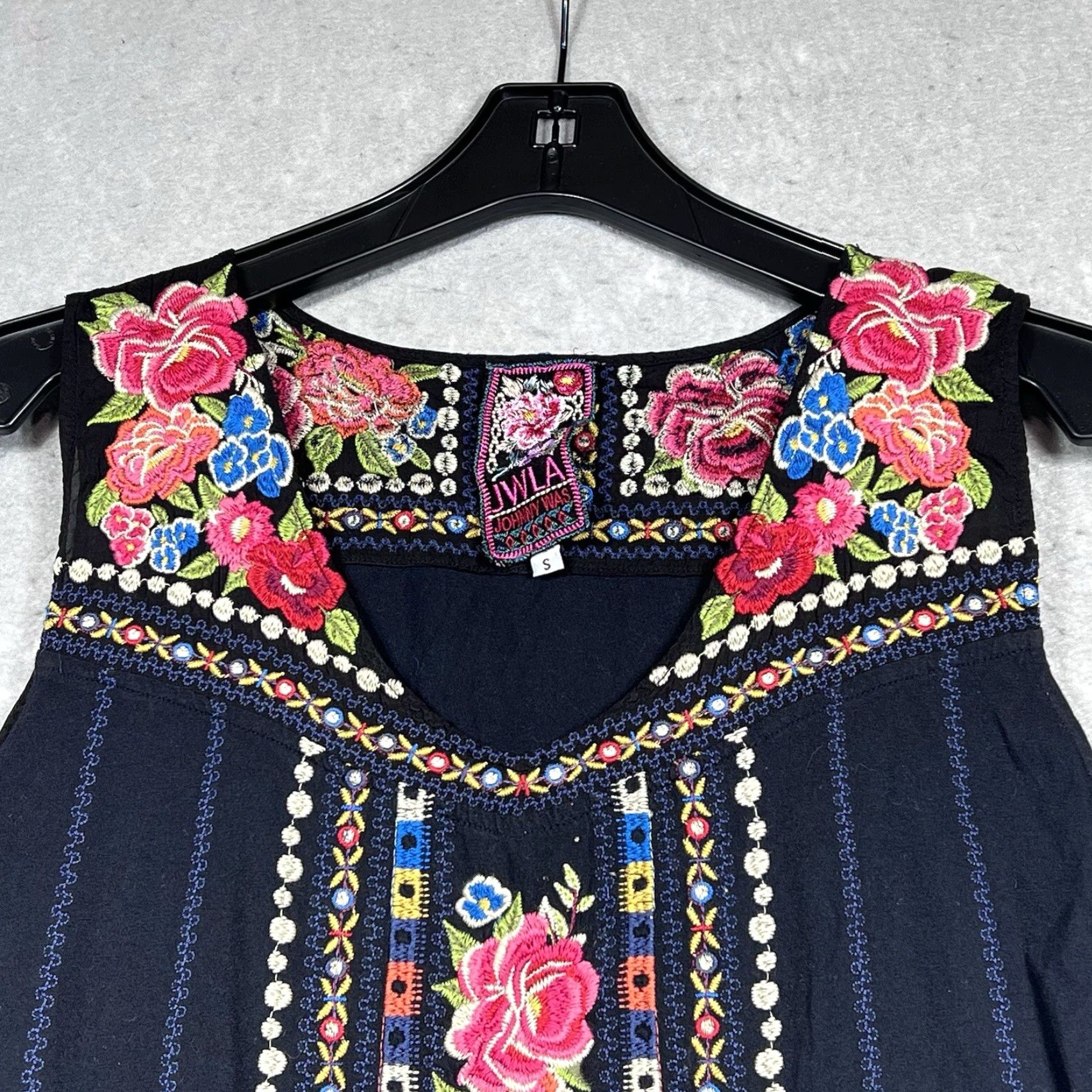 johnny was black embroidered dress Edie Relaxed Knit Midi Dress main image 0
