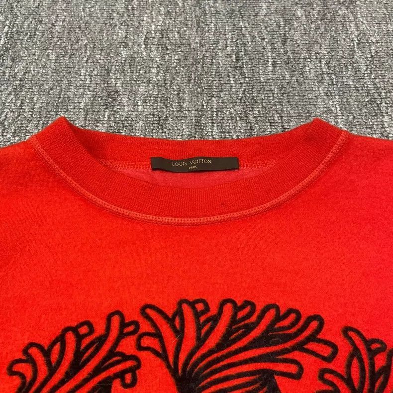 Louis Vuitton Red Limited Edition Knitted Sweatshirt -2505 Size M / US 6-8 / IT 42-44 - 3 Thumbnail