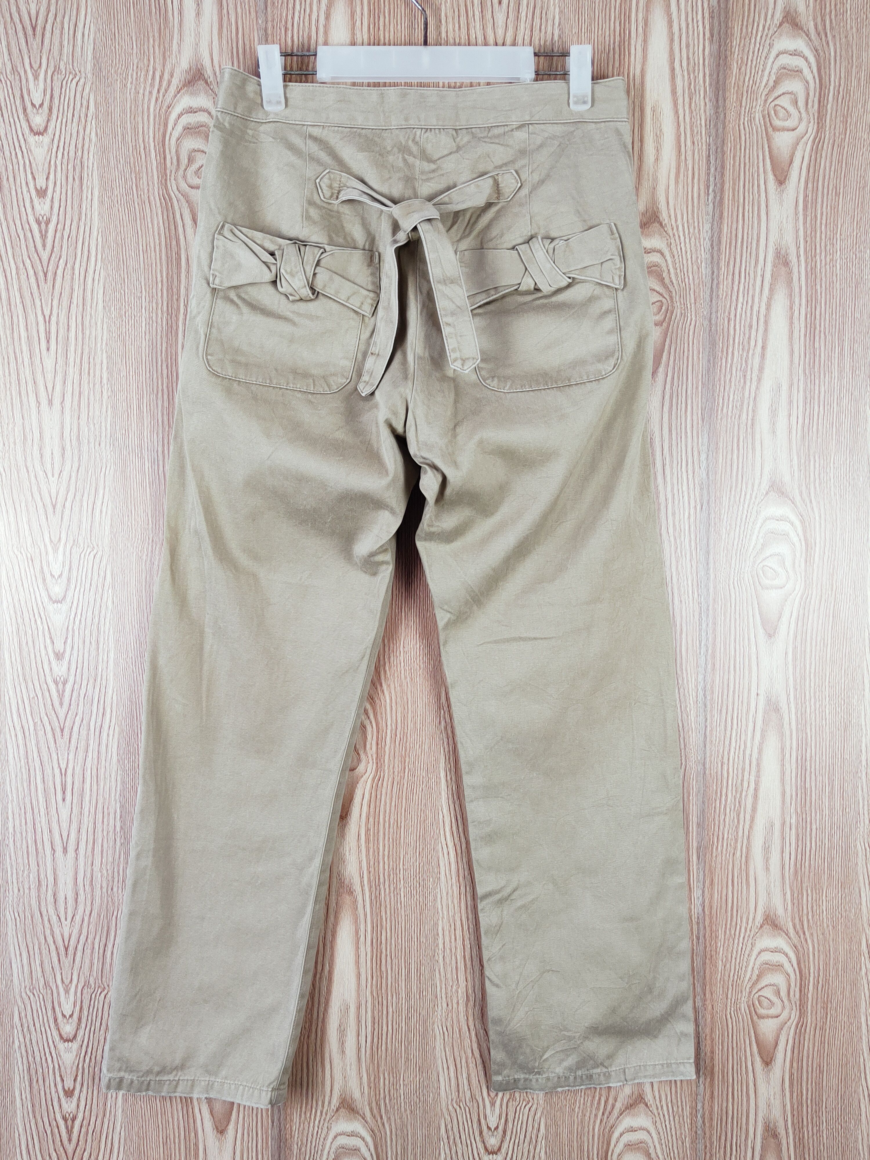 Japanese Brand Muveil Beige buckle back Multipocket Casual Pants #W595 Size 30" / US 8 / IT 44 - 9 Thumbnail