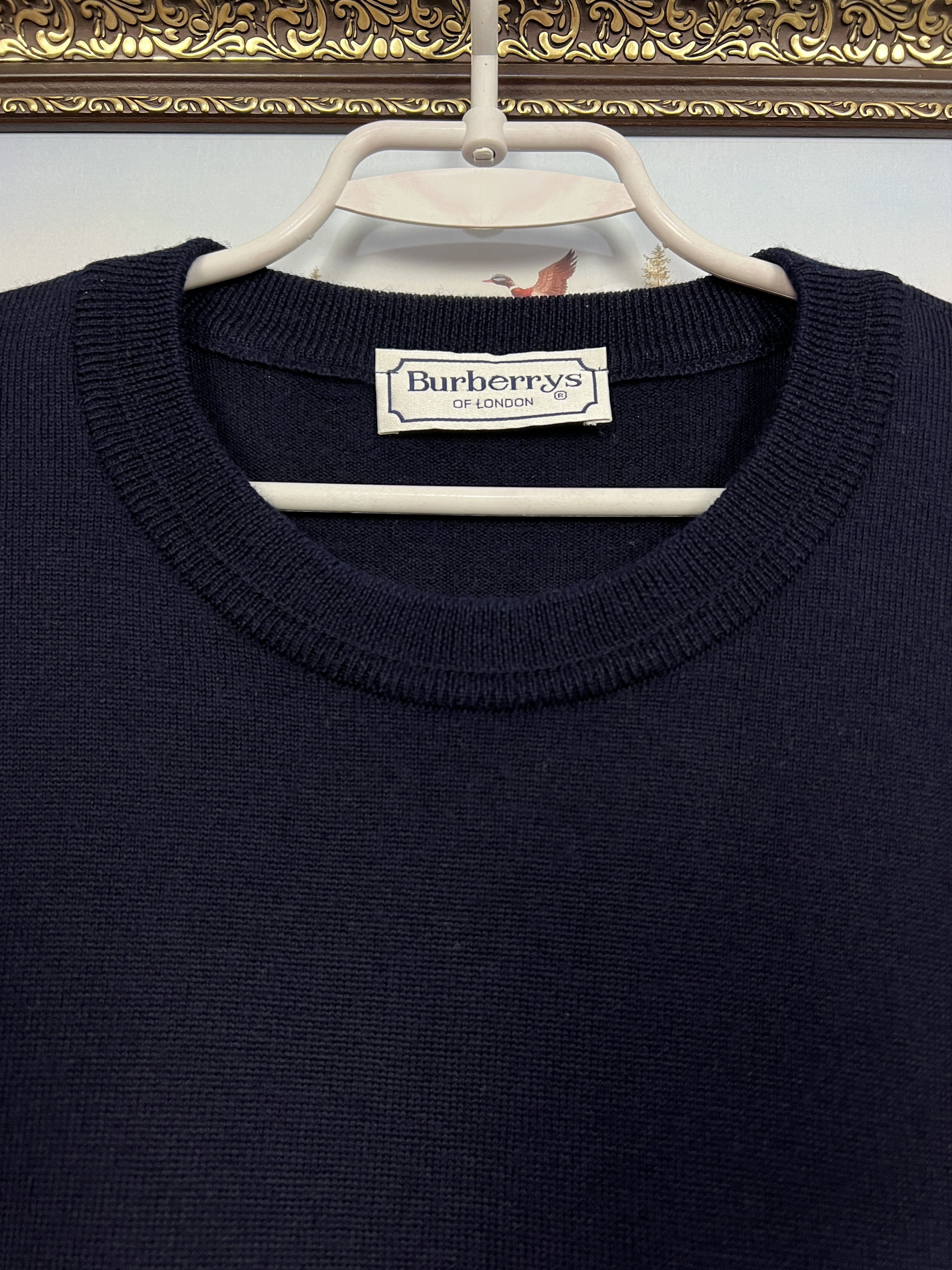 Burberry Burberrys Of London Knit Jumper Pullover Sweater Wool Size US XL / EU 56 / 4 - 3 Thumbnail