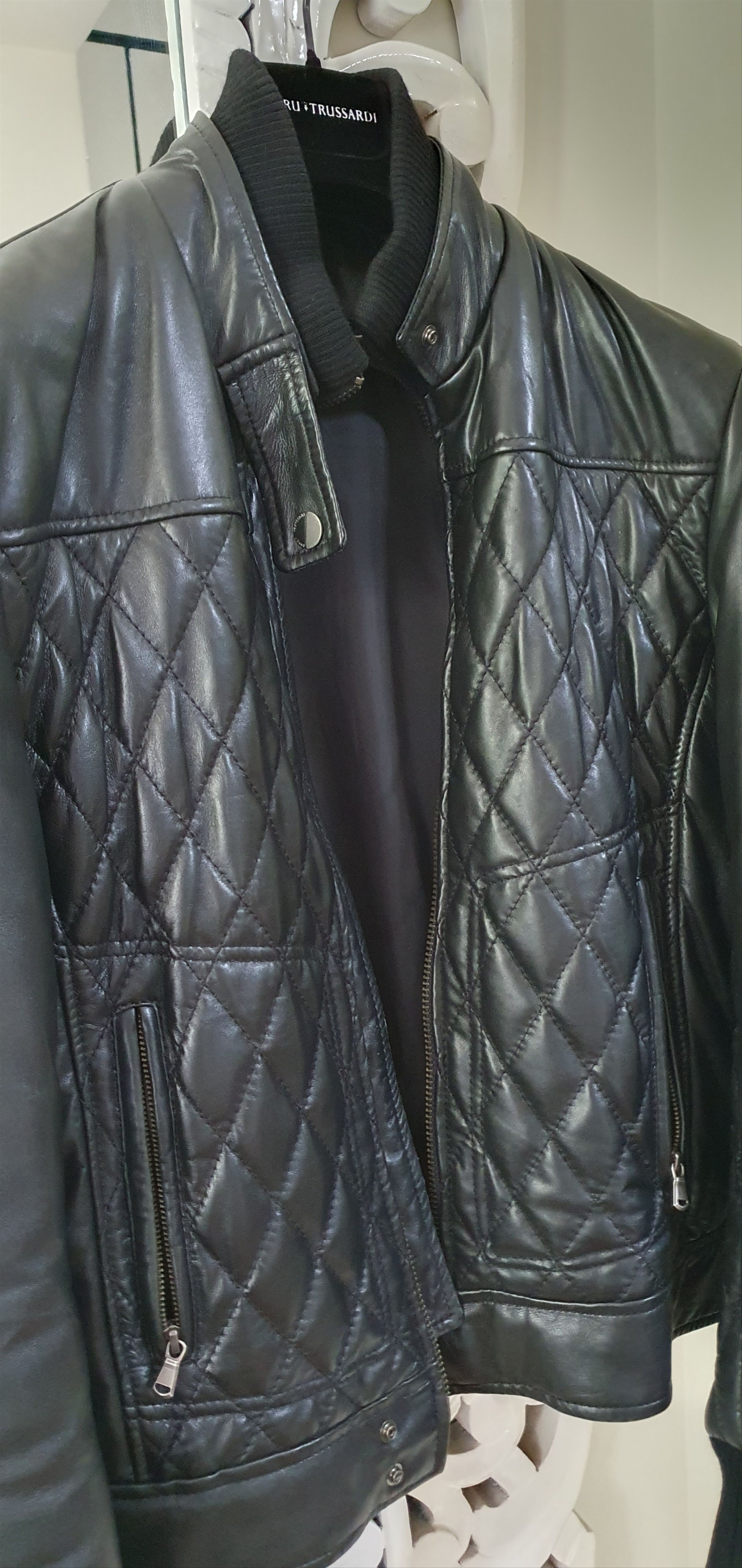 Trussardi Lightly insulated leather jacket Size US M / EU 48-50 / 2 - 1 Thumbnail