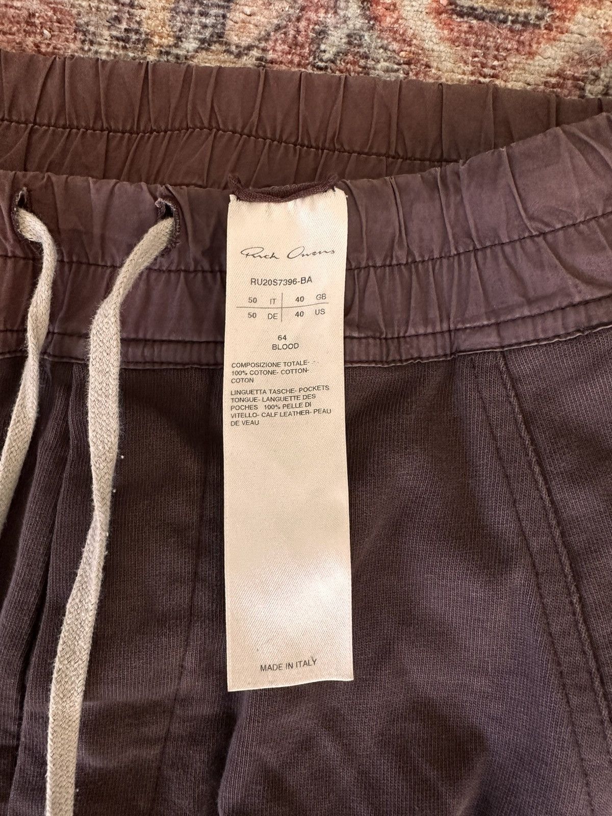 Rick Owens SS20 TECUATL Blood Jogger Pant Size US 30 / EU 46 - 4 Thumbnail