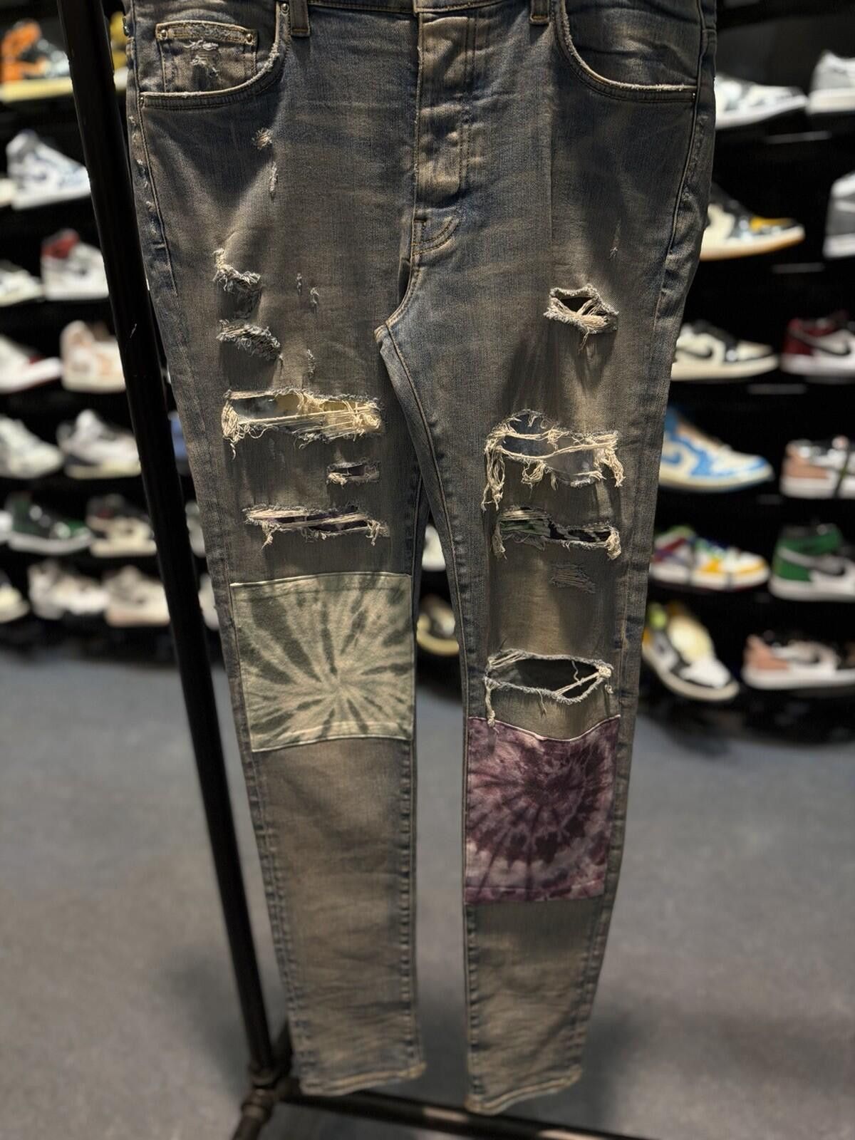 Amiri Size 33 - Amiri Blue PatchWork Design Jeans 100% Authentic Size US 33 - 2 Thumbnail