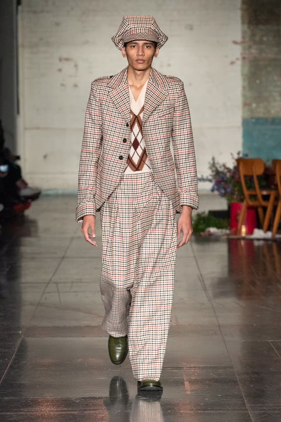 S.S.Daley S.S. Daley Runway AW22 check pleated pants wide Size US 30 / EU 46 - 1 Thumbnail