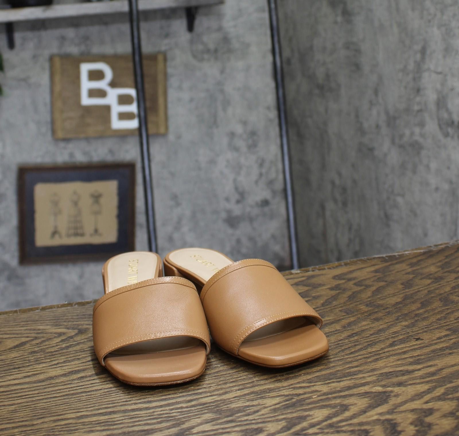 Stuart Weitzman Stuart Weitzman Cayman Block Heel Sandal Se013 Tan Brown 7b Size US 7 / IT 37 - 3 Thumbnail