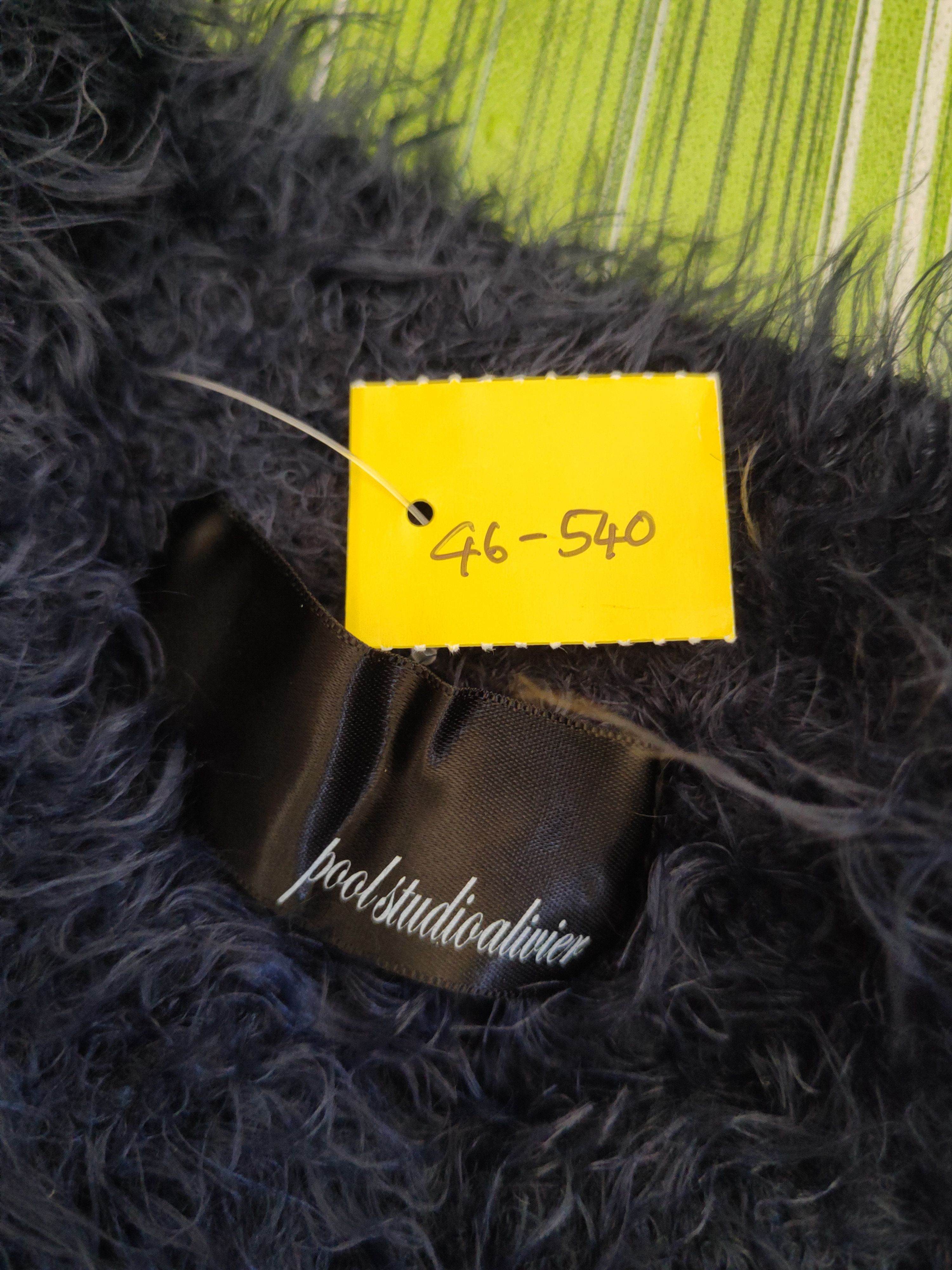 Japanese Brand Polo Studio Alivier Navy Fur Mohair Knitwear #46-540 Size M / US 6-8 / IT 42-44 - 12 Thumbnail