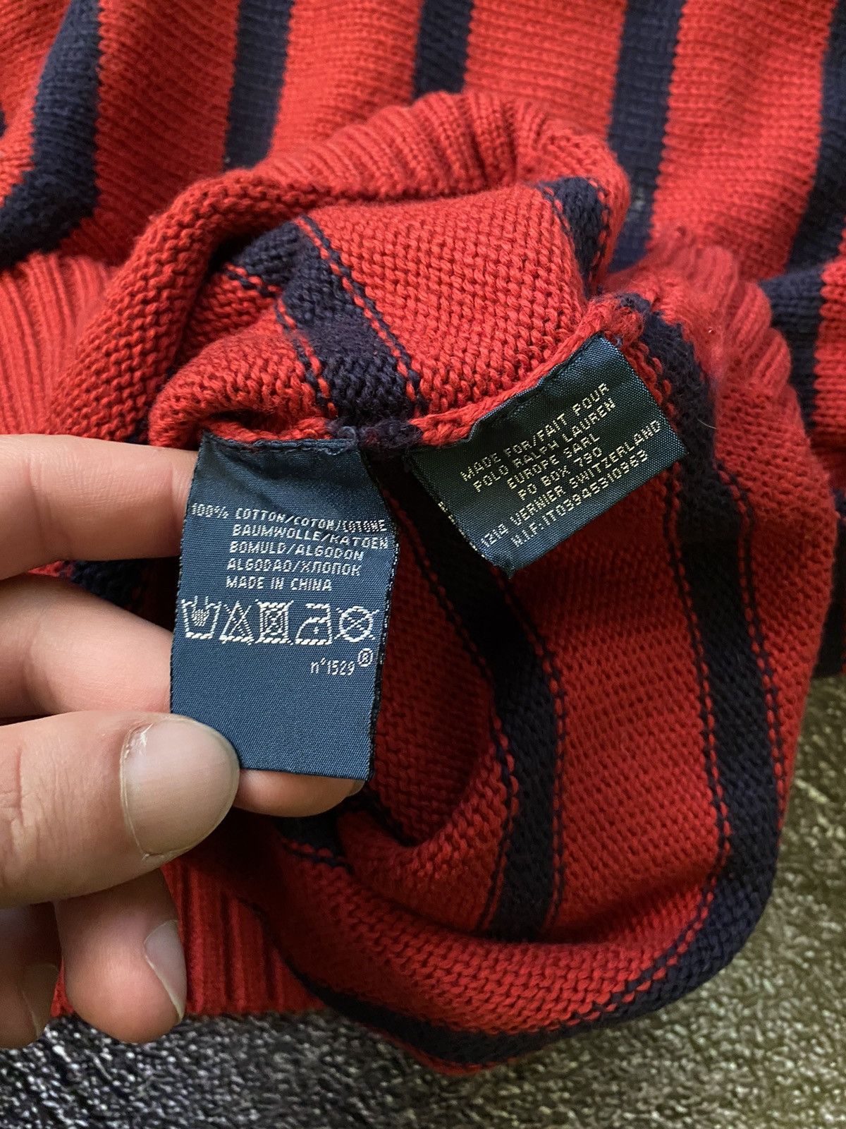 Polo Ralph Lauren Vintage Polo Ralph Lauren Red Striped Sweater 90s Hype Size US L / EU 52-54 / 3 - 7 Thumbnail