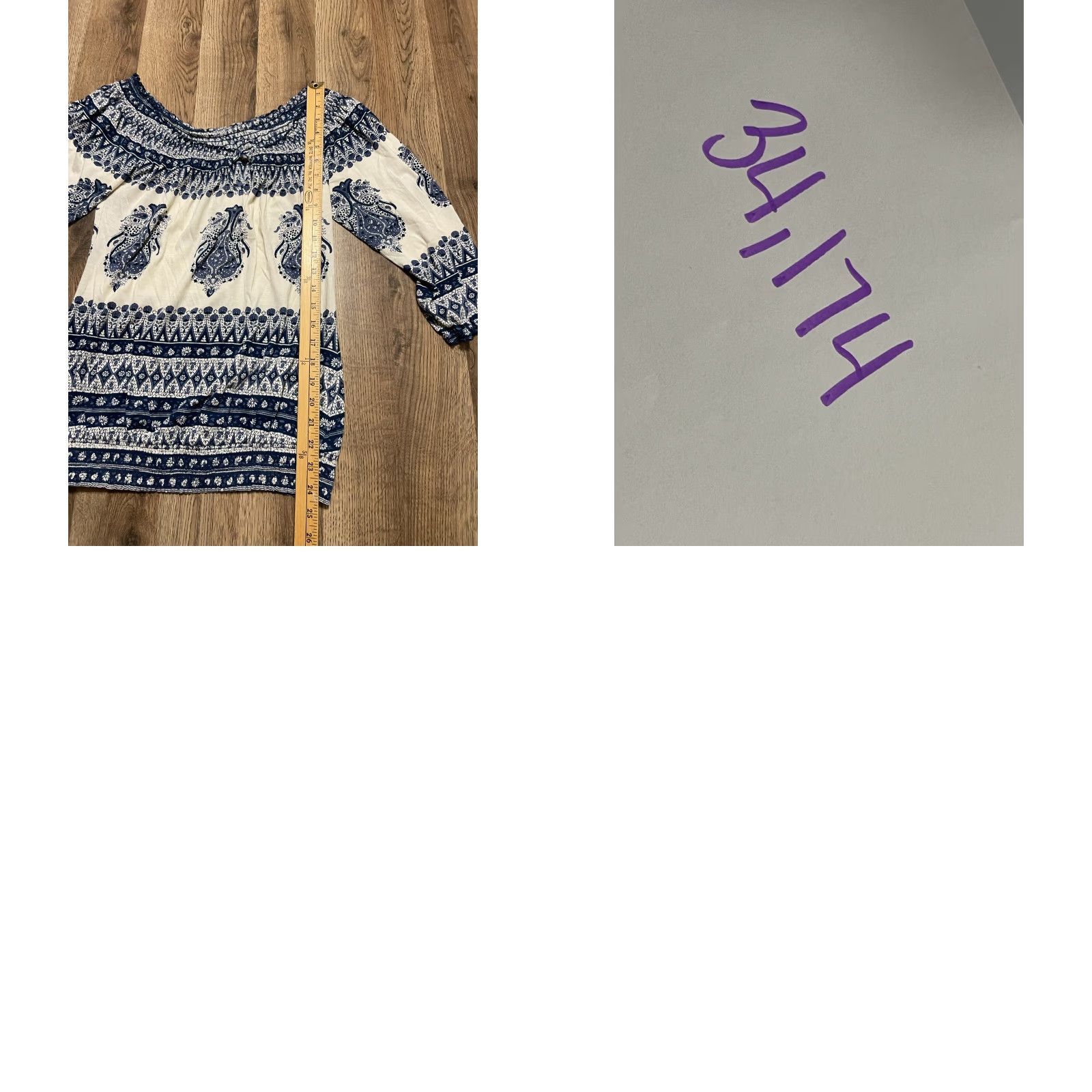 Lucky Brand Lucky Brand Shirt Women’s Size S White Blue V-Neck 3/4 Sleeve T-Shirt Casual Fall Spring Summer Modern Basic Size S / US 4 / IT 40 - 8 Thumbnail