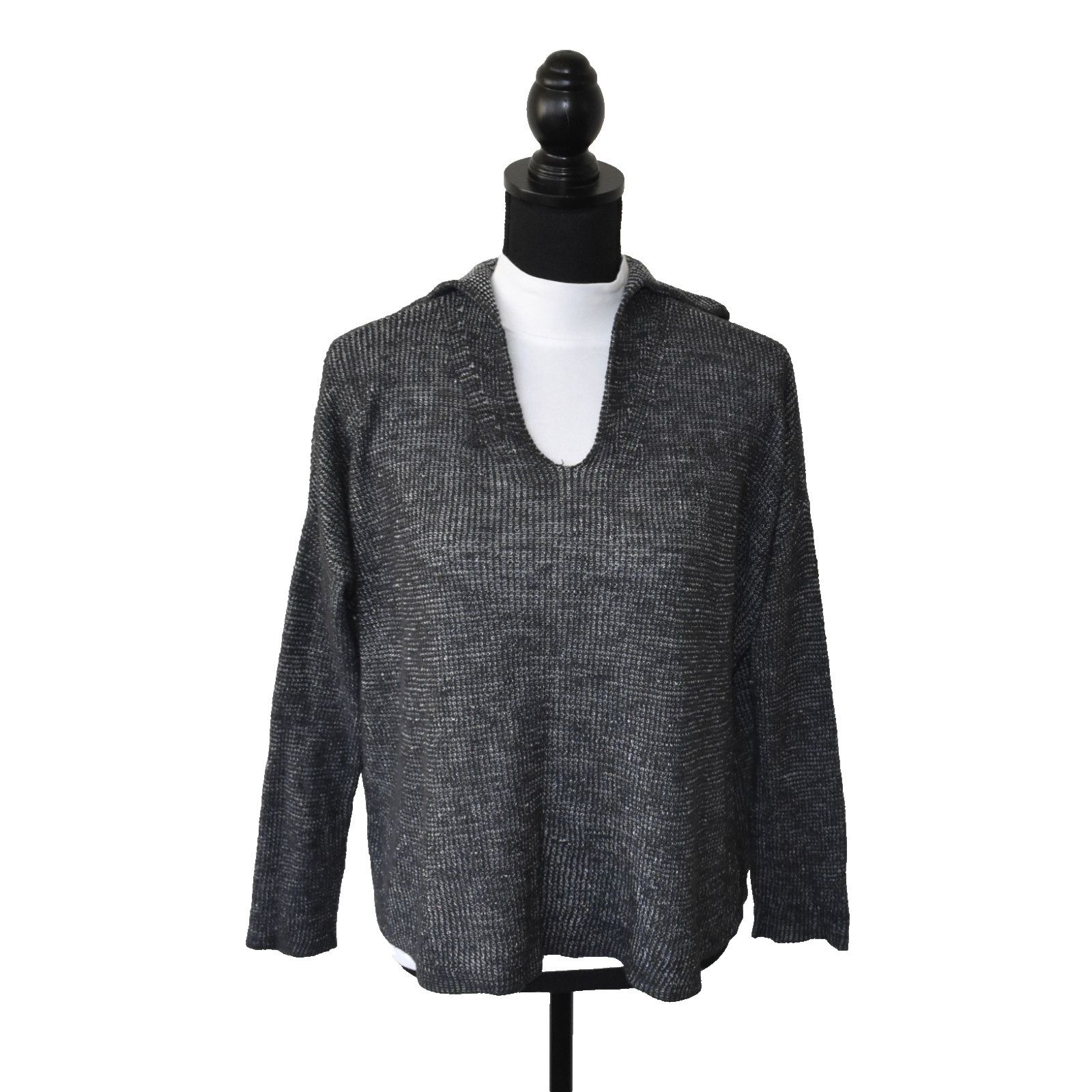 Eileen Fisher EILEEN FISHER Org Linen Organic Cotton Box Top Sweater Sz S Size S / US 4 / IT 40 - 1 Thumbnail