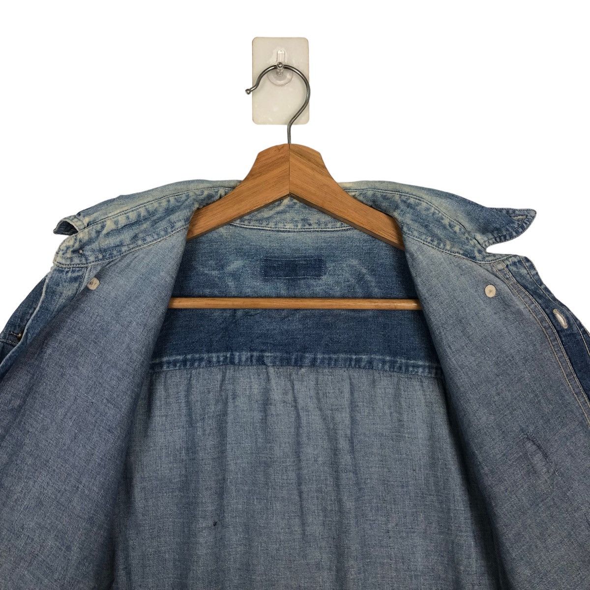 Japanese Brand 🔥VINTAGE COCA COLA DENIM CHAMBREY JACKET Size US M / EU 48-50 / 2 - 11 Thumbnail