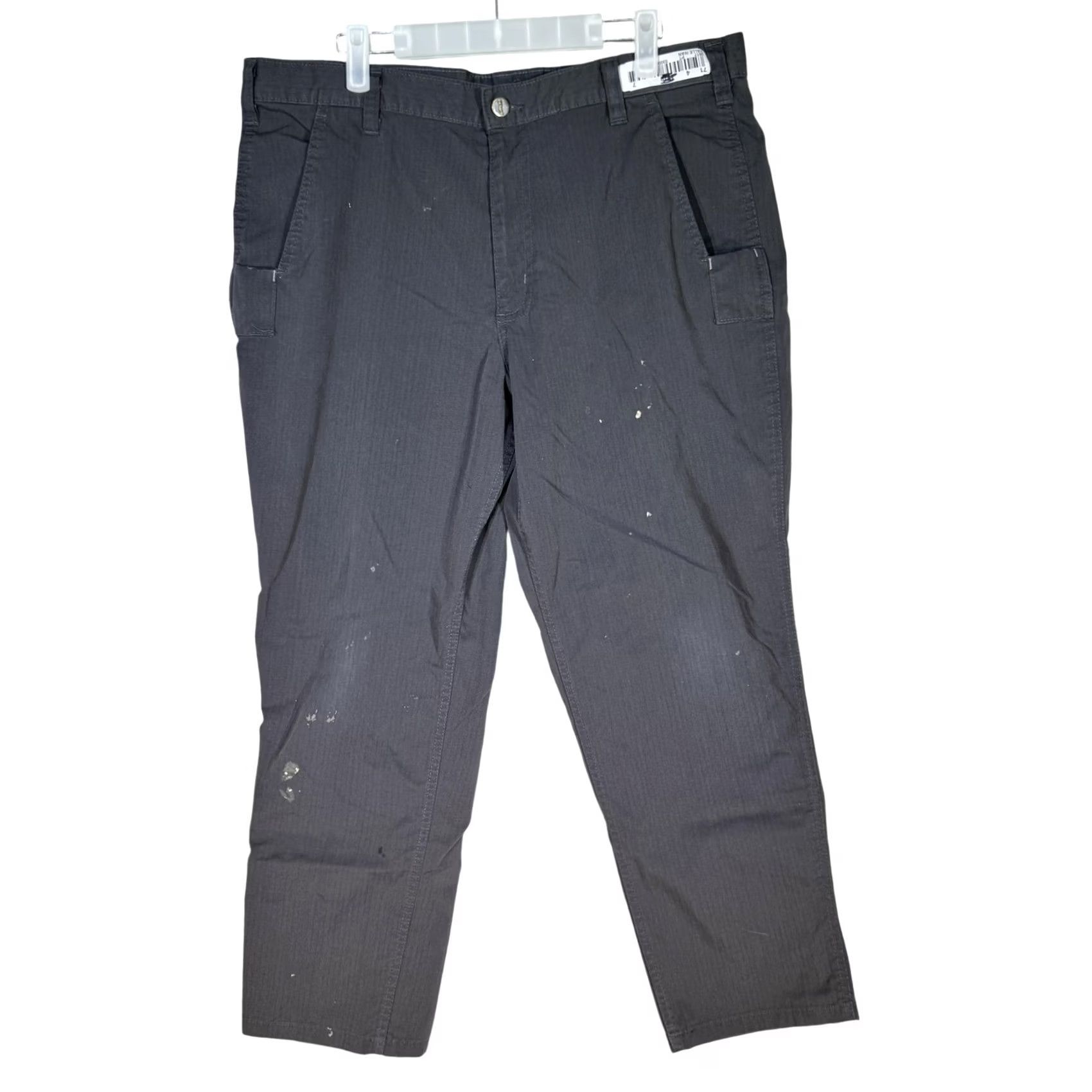 Carhartt Carhartt Pants Mens 36x28 Gray Ripstop Cargo Workwear Relaxed Fit Paint Stains Size US 36 / EU 52 - 2 Thumbnail