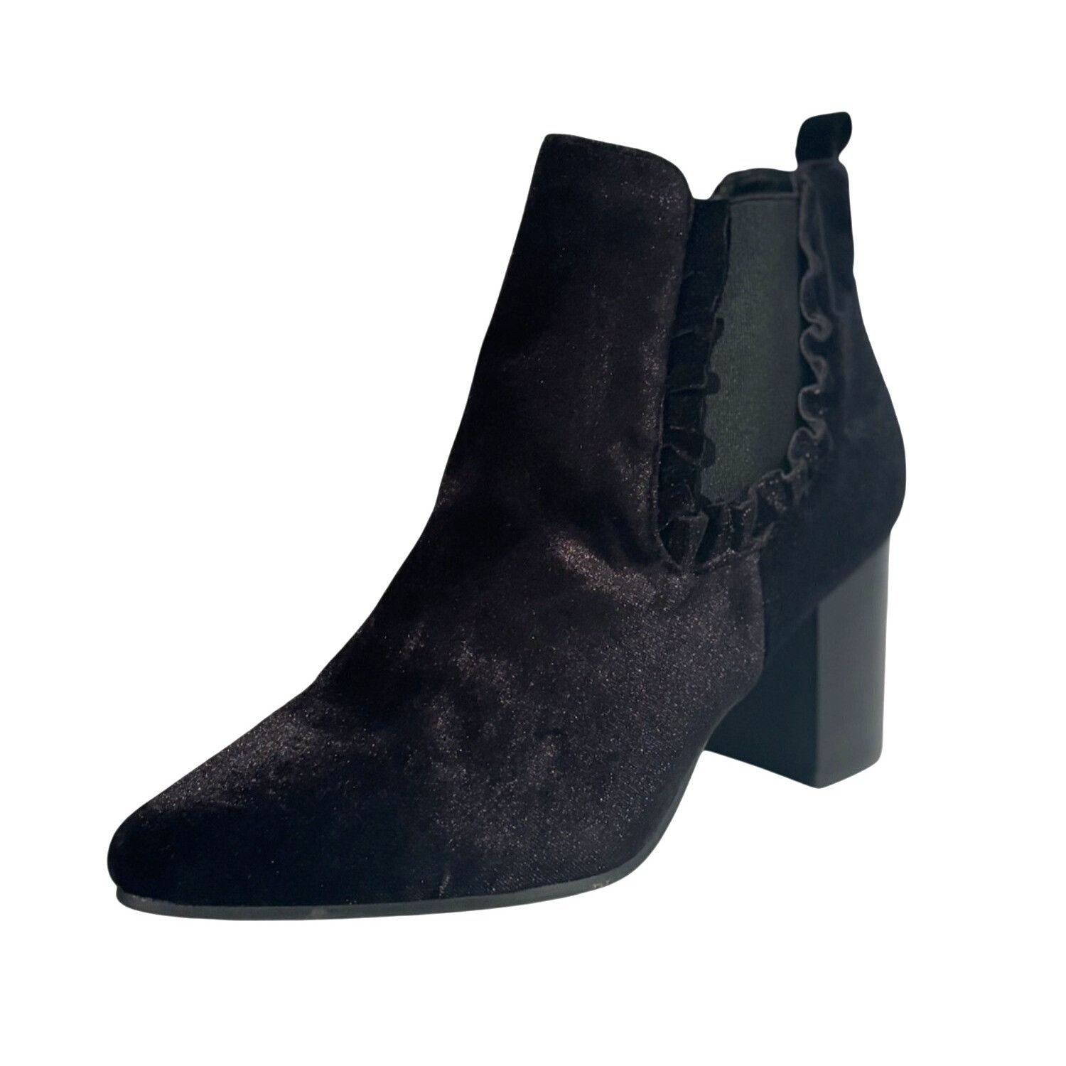 14th & Union 14th & Union Blaine Black Velvet Pointed Toe Pull-on Ankle B Size US 9 / IT 39 - 3 Thumbnail