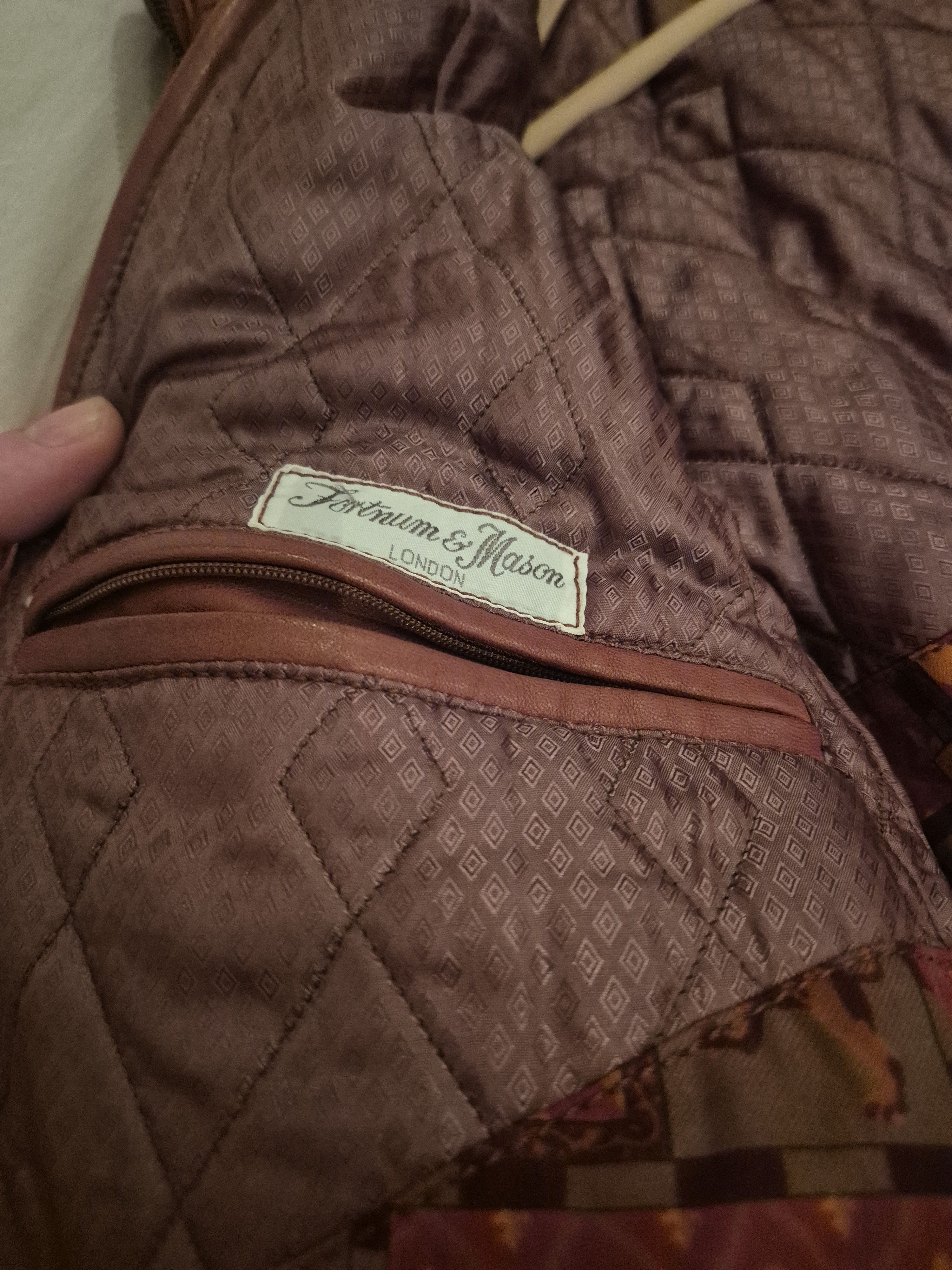 Harrods **SOLD** Fortnum & Mason Vintage Italian Leather Bomber Size US M / EU 48-50 / 2 - 6 Thumbnail