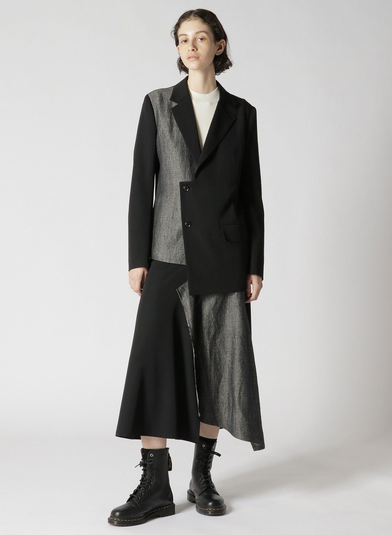 Yohji Yamamoto $1165 NWT Yohji Yamamoto Y's Gabardine Asymmetric Jacket Size US M / EU 48-50 / 2 - 2 Thumbnail