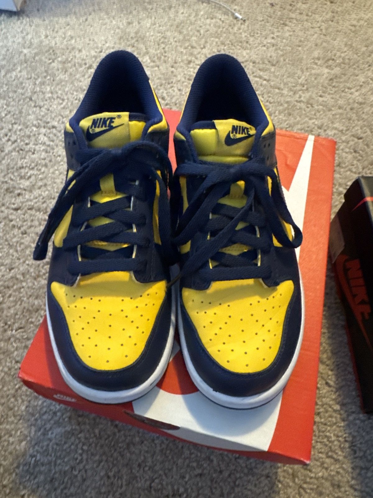 Nike Nike Dunk Low Michigan (GS) Size US 6.5 / EU 39-40 - 2 Thumbnail