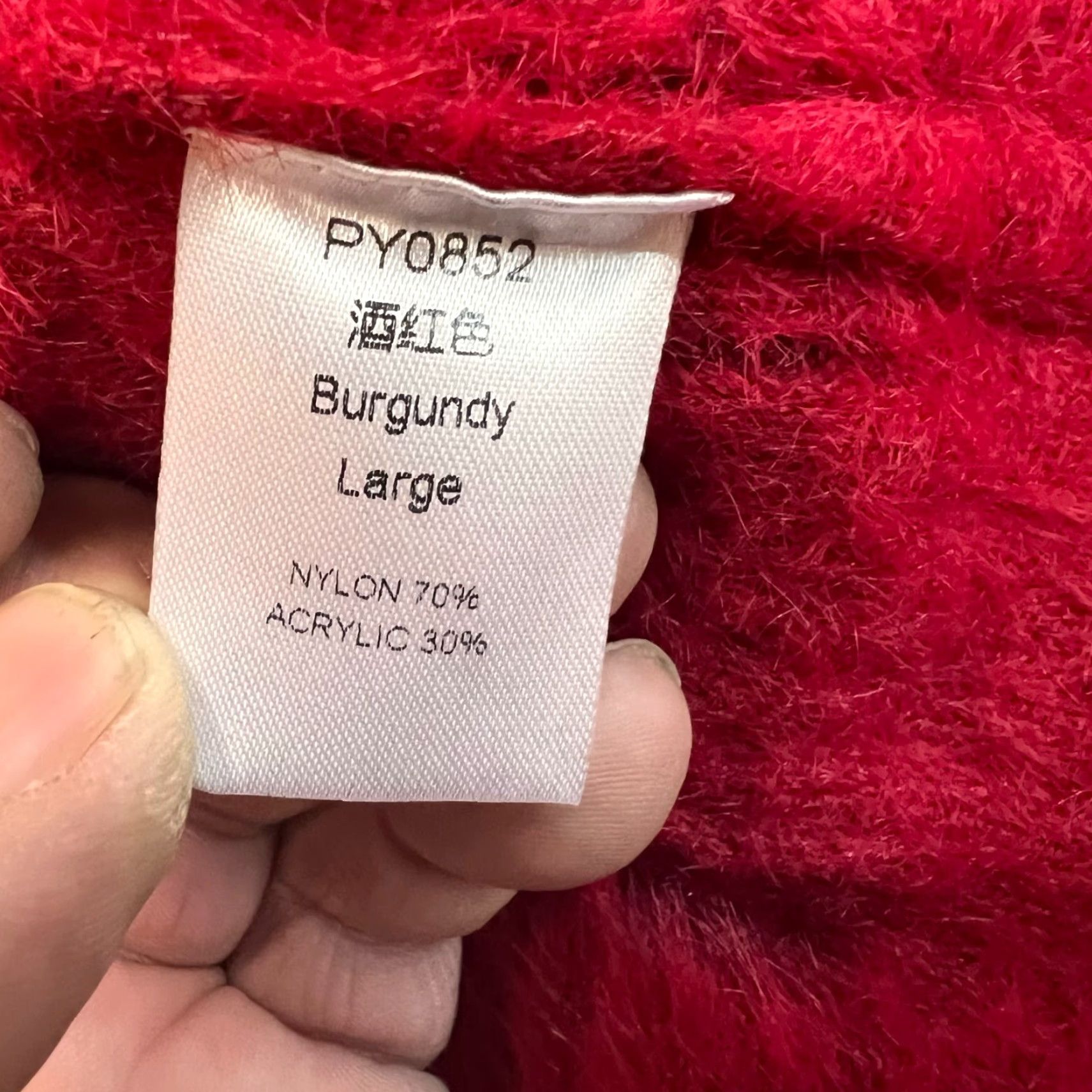 Vintage VINTAGE Women's Sweater Size L Red Heavy Knit Acrylic Nylon Pullover Fall Winter 90s Size L / US 10 / IT 46 - 6 Thumbnail