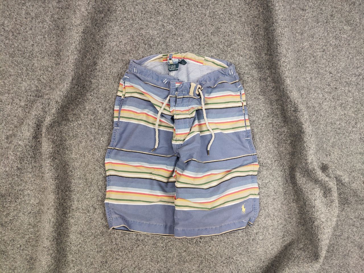 Polo Ralph Lauren Vintage 90's Polo Ralph Lauren Canvas Blue Striped Shorts Size US 36 / EU 52 - 1 Thumbnail