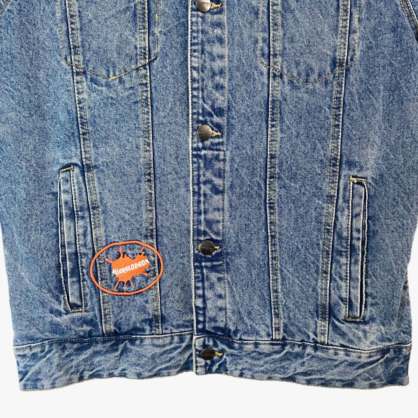 Members Only VINTAGE Members Only Nickelodeon Denim Jacket - Cartoon Rugrats Hey Arnold! - Men’s Medium - Blue - 100% Cotton - Button Front - 90s Theme Jackets Size US M / EU 48-50 / 2 - 5 Thumbnail