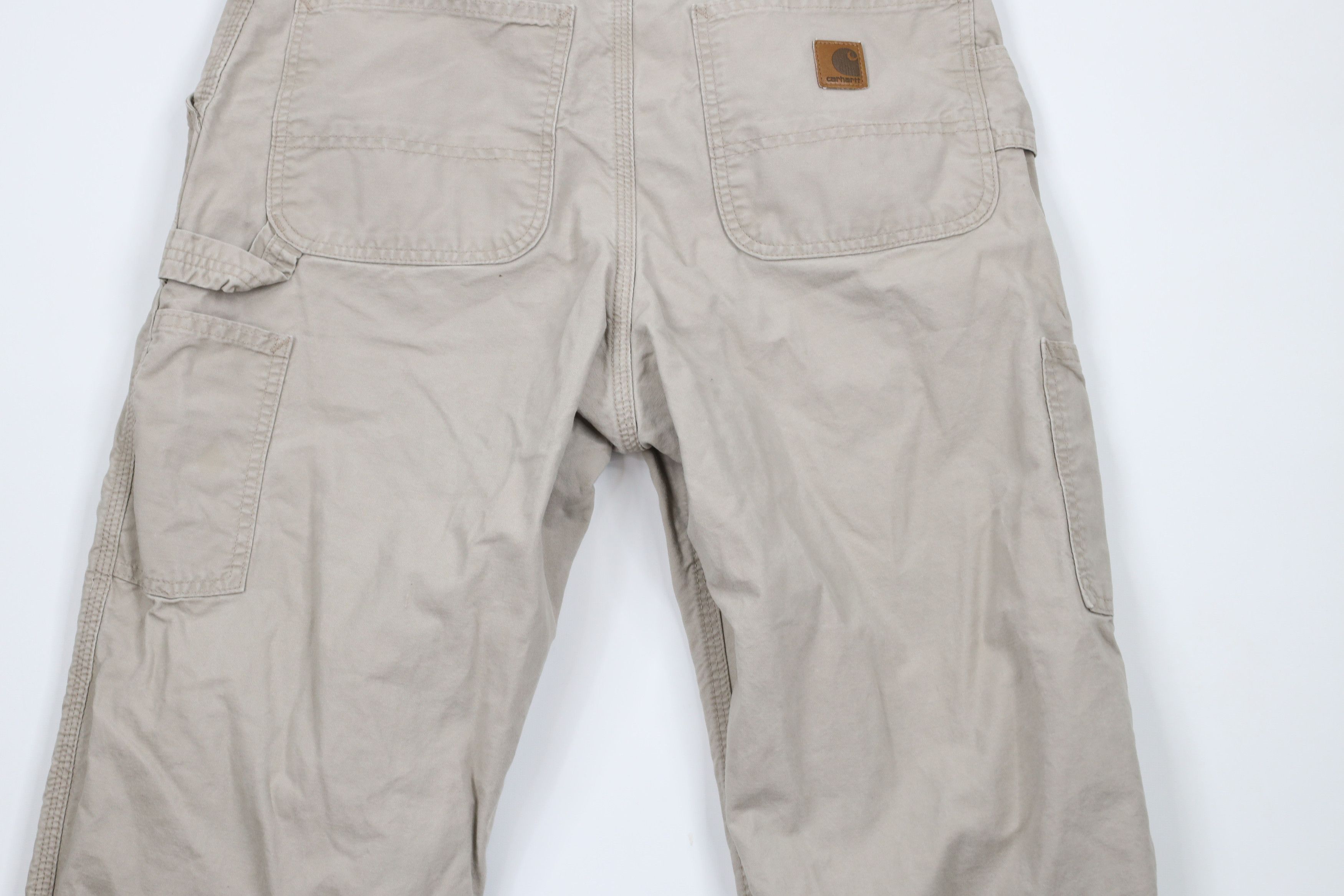 Carhartt × Vintage Vintage Carhartt Spell Out Wide Leg Dungaree Pants Tan Size US 34 / EU 50 - 12 Thumbnail