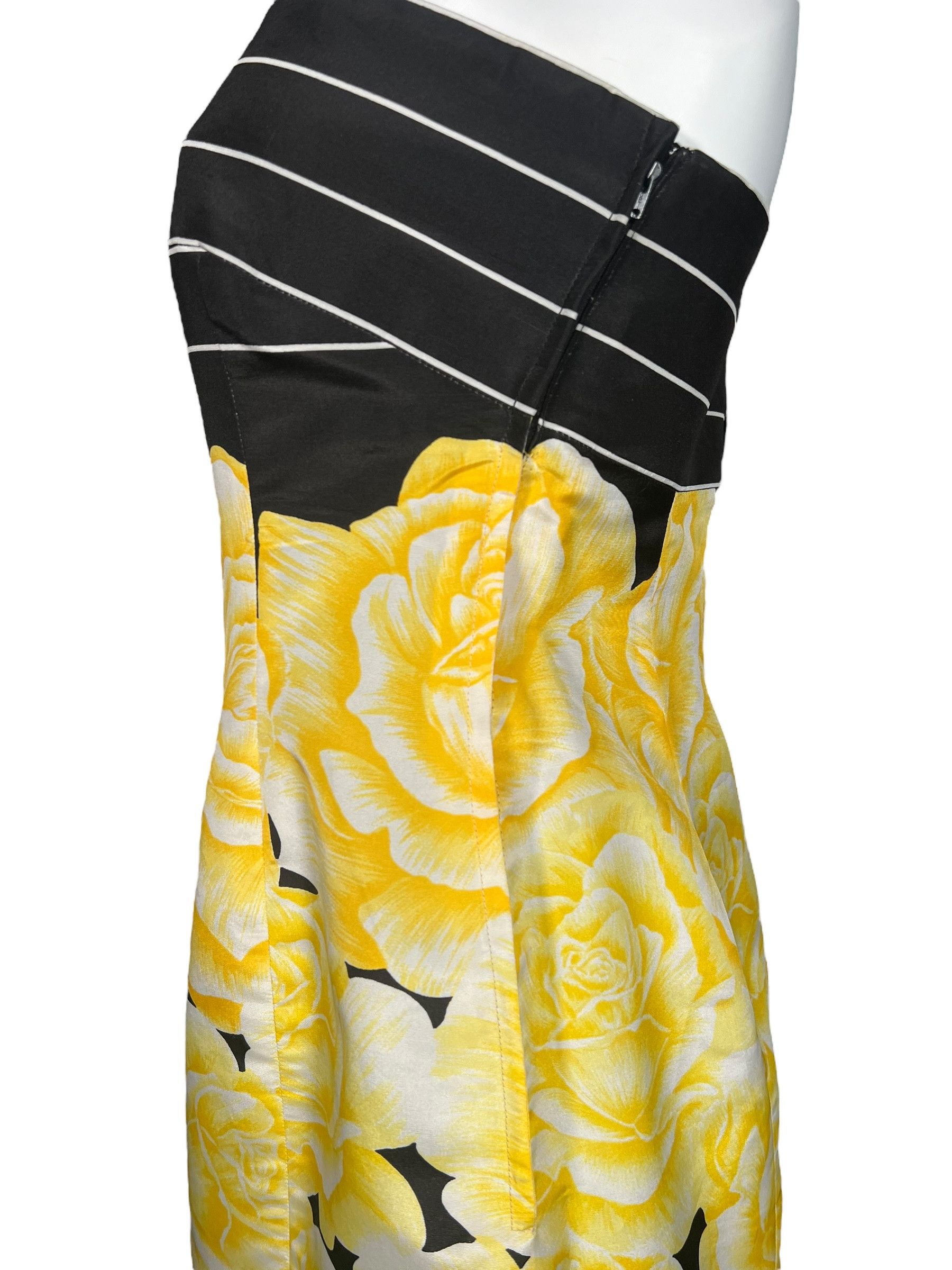Versace Gianni Versace S/S 1988 1988 Strapless Silk Cocktail Dress Size L / US 10 / IT 46 - 6 Thumbnail