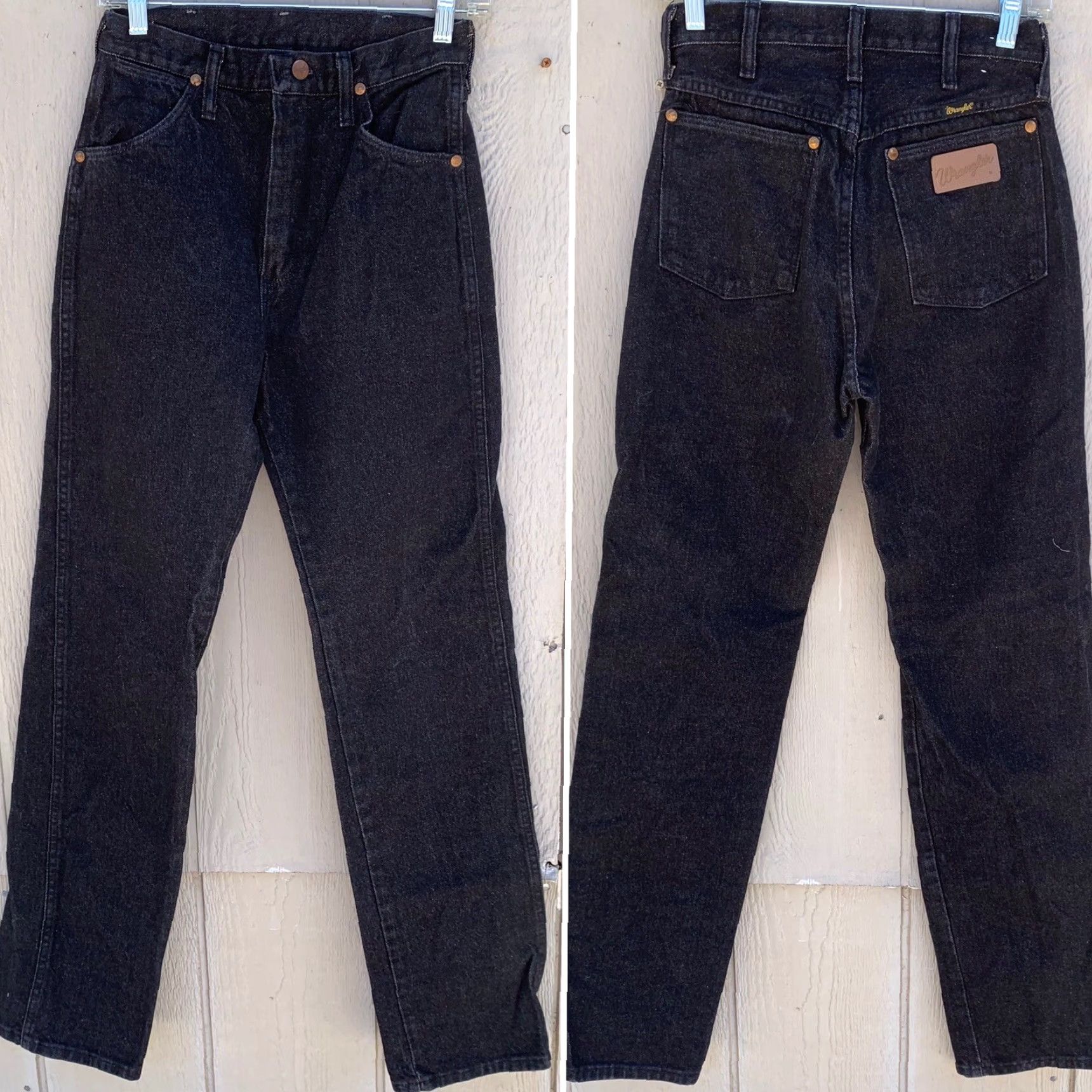 Wrangler VINTAGE Wrangler Jeans Black Scovill Zipper Size 9 26 1/2” Waist Inseam 34 Denim Rockabilly Womens or Juniors? Size 30" / US 8 / IT 44 - 3 Thumbnail
