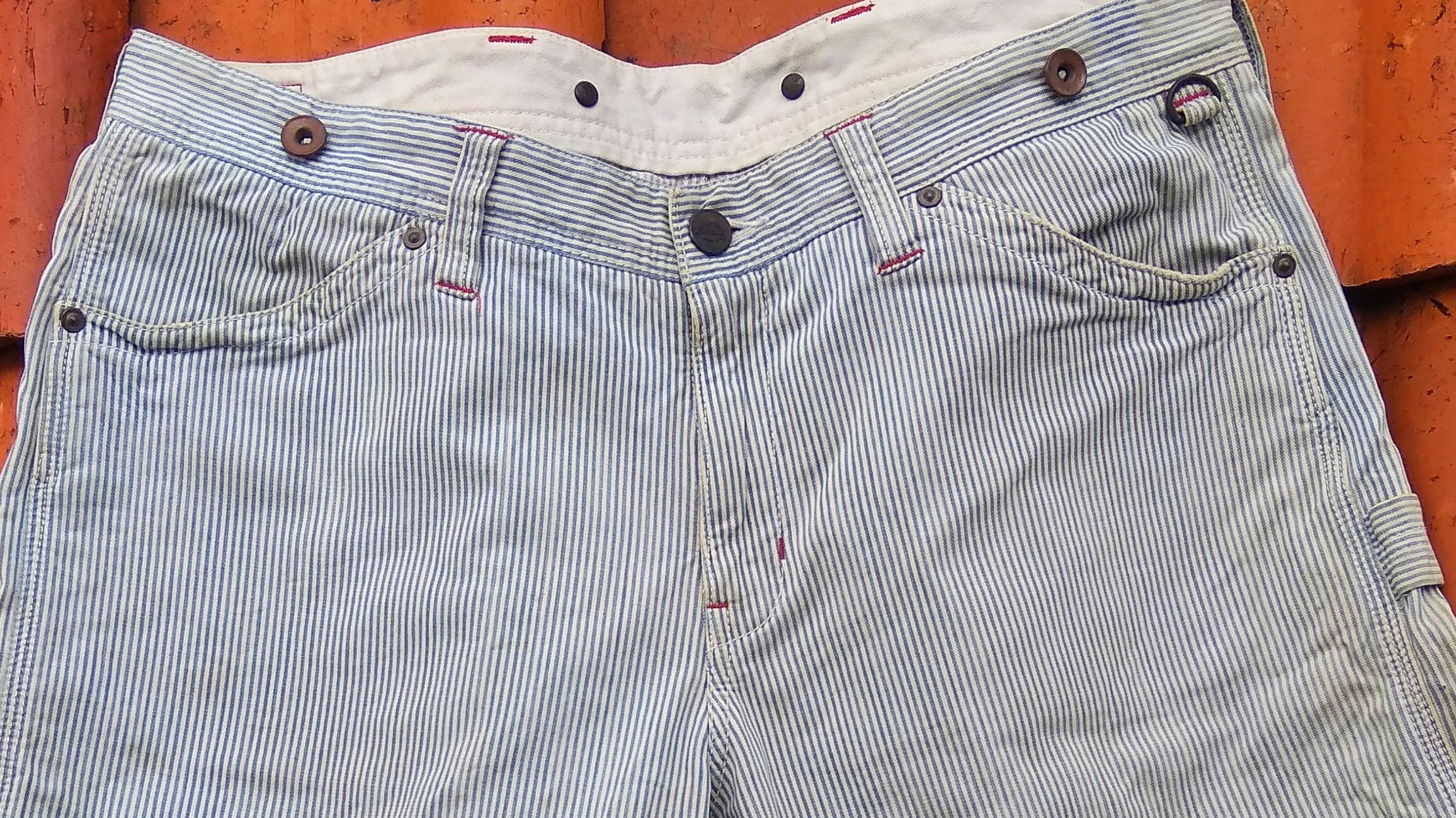 Dickies Vintage Dickies carpenter worker hickory stripe Size US 35 - 9 Thumbnail