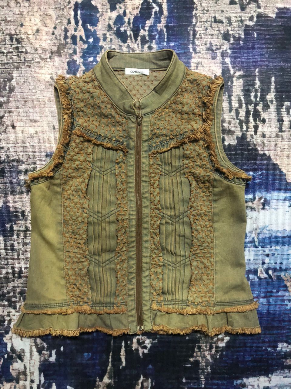 If Six Was Nine Rare Conrad Soft Denim Sleeveless Seditioneris Styles Size S / US 4 / IT 40 - 1 Thumbnail